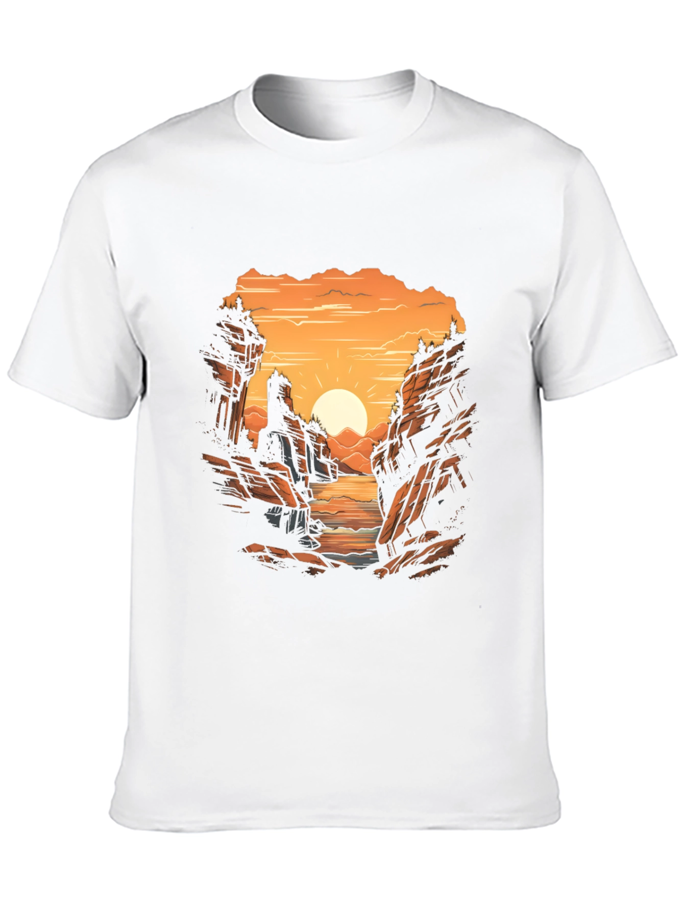 Sunset Vista Graphic Tee - Mens Black T-Shirt