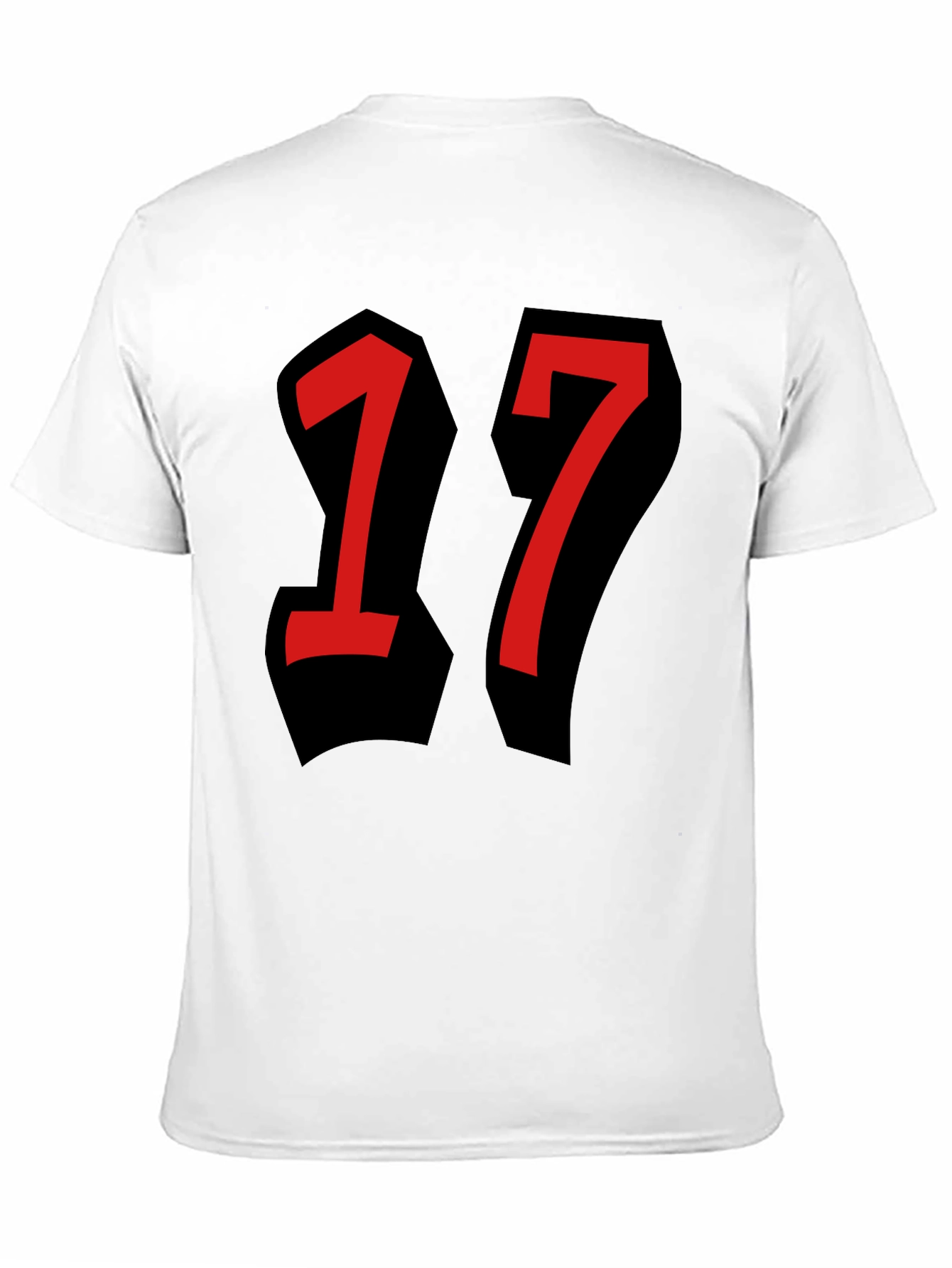 Bold Number 17 Graphic Tee - Black T-Shirt