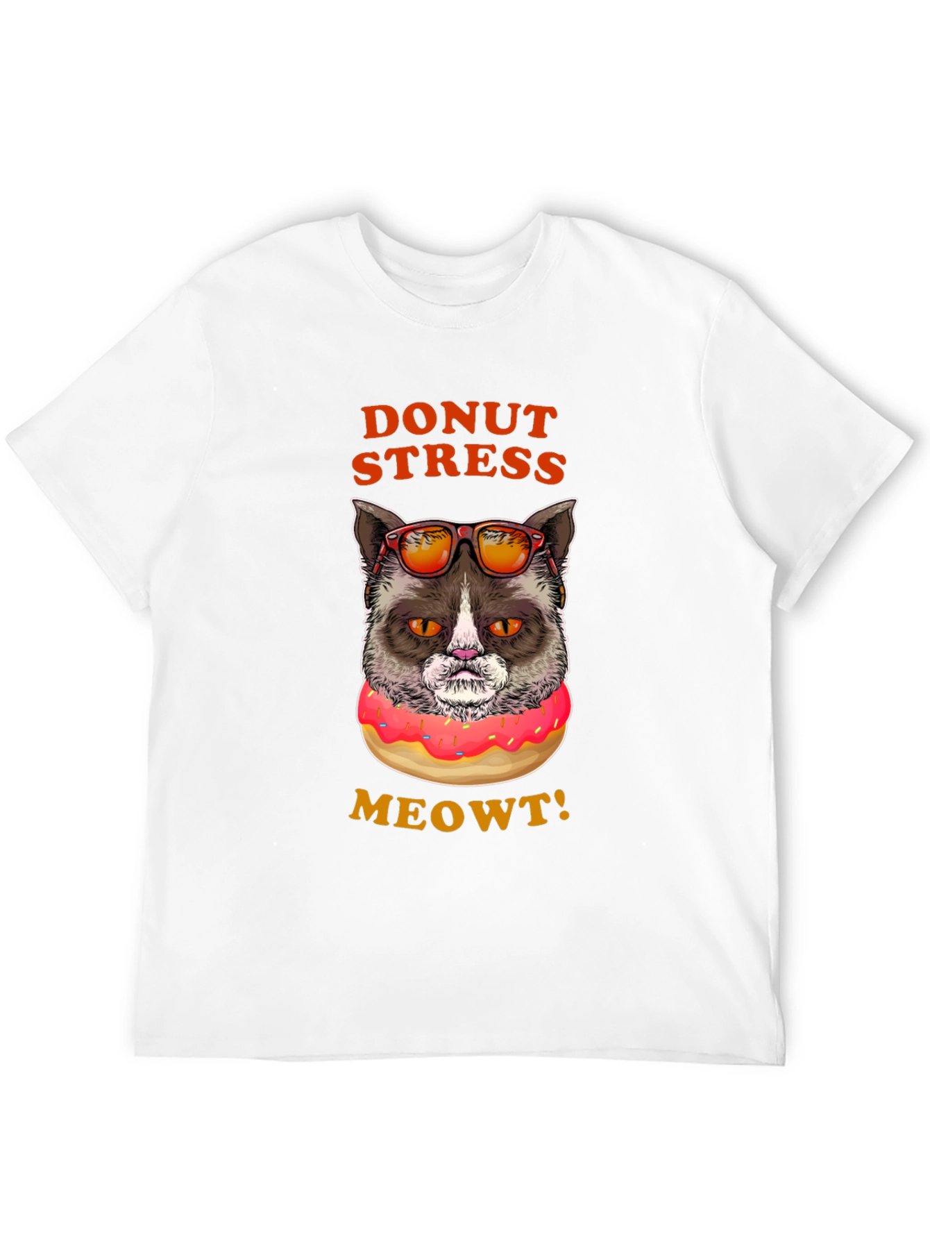 Donut Stress Meowt! Funny Cat T-Shirt