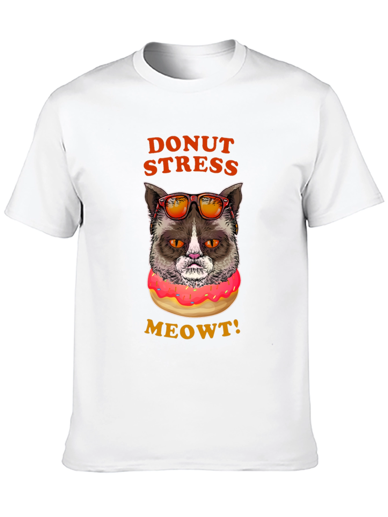 Donut Stress Meowt! Funny Cat T-Shirt