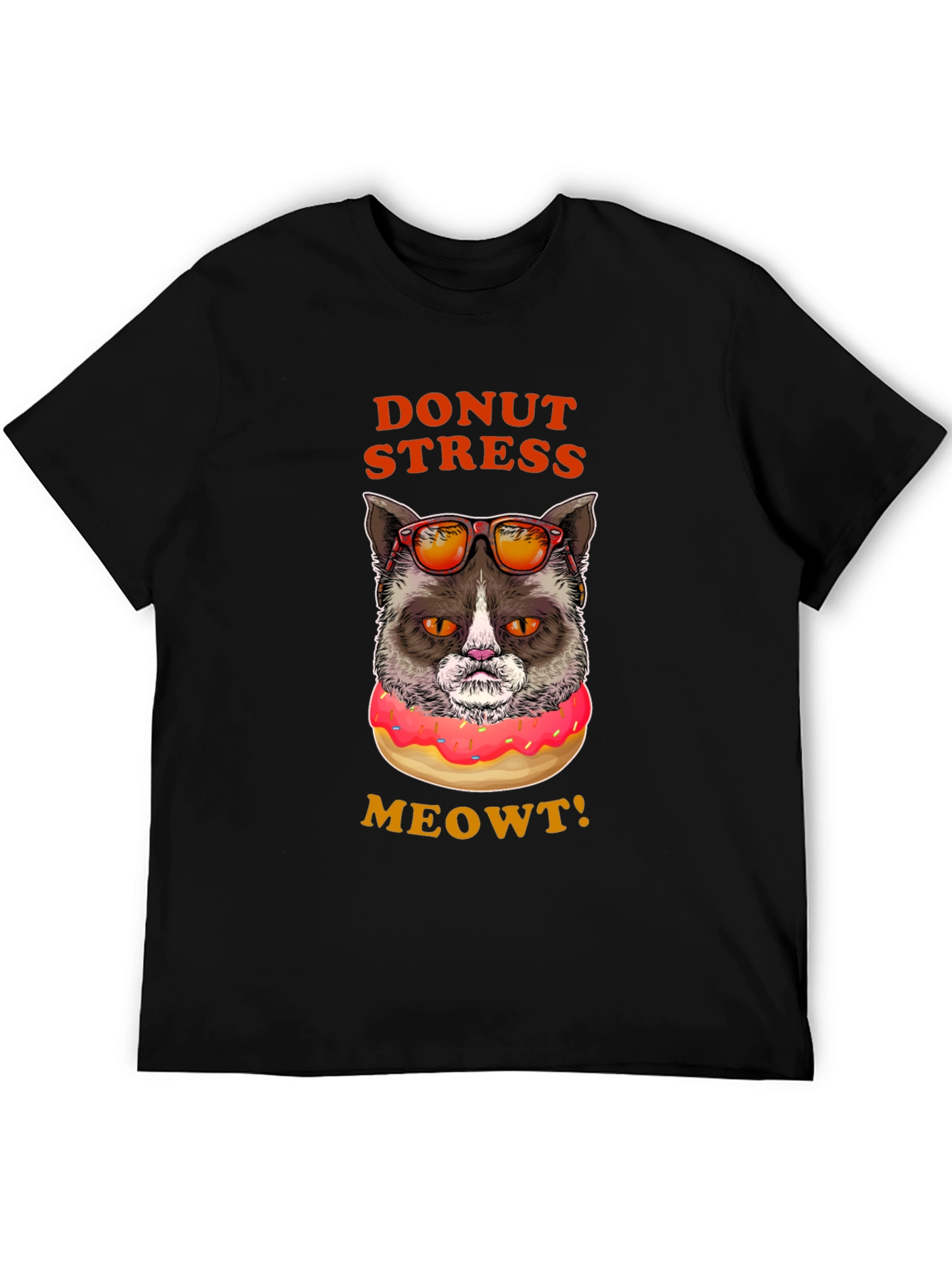 Donut Stress Meowt! Funny Cat T-Shirt