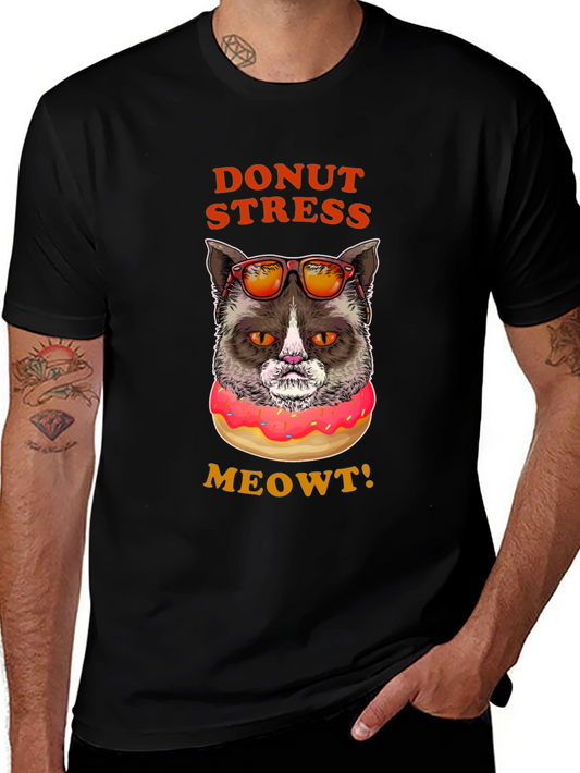 Donut Stress Meowt! Funny Cat T-Shirt