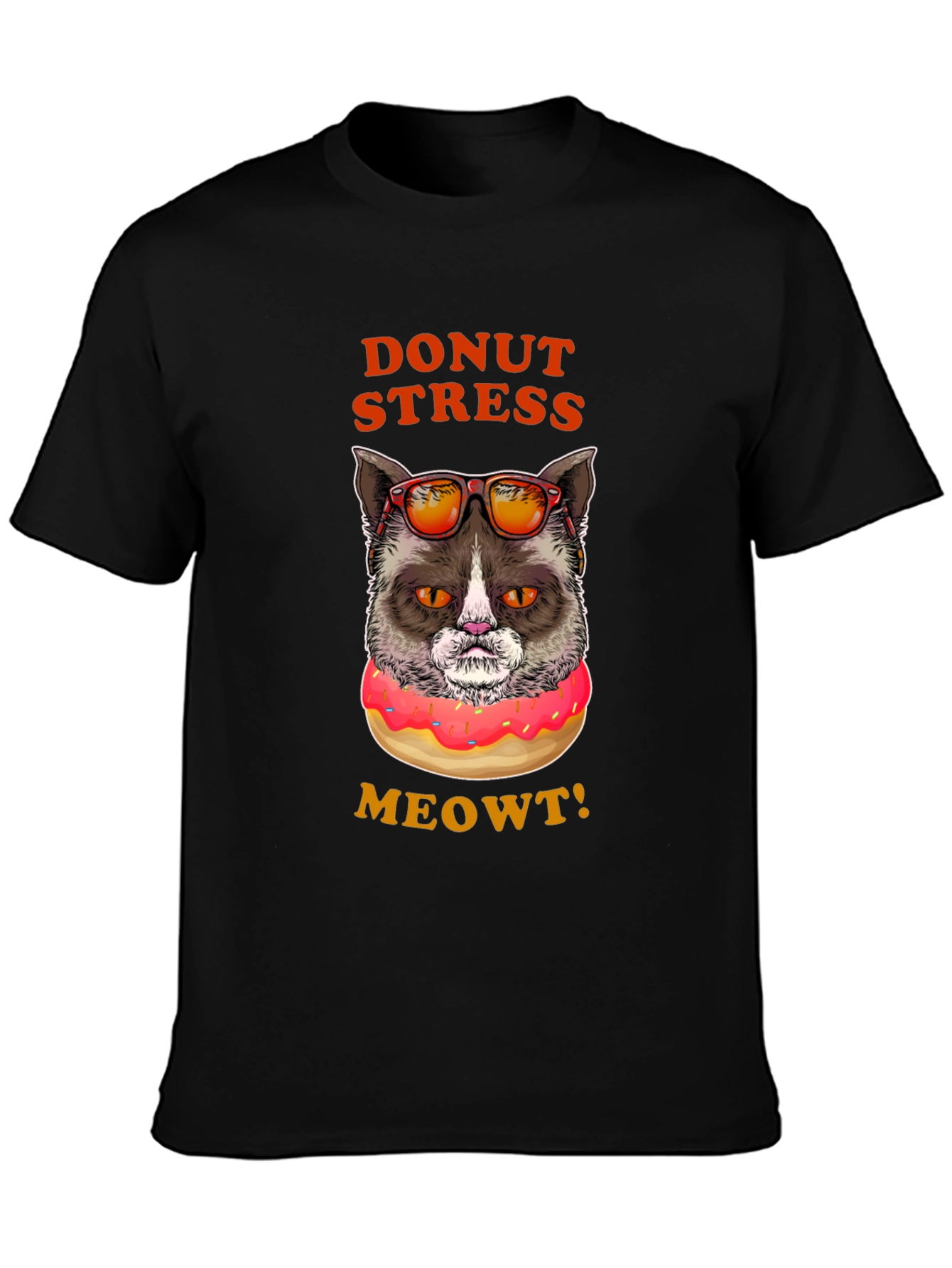 Donut Stress Meowt! Funny Cat T-Shirt