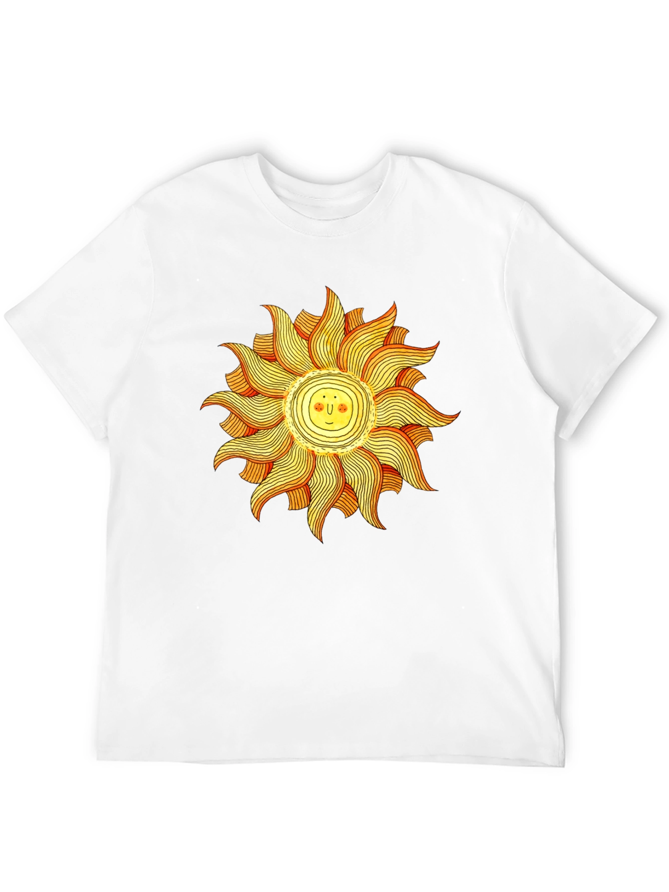 Smiling Sun Graphic Black Tee