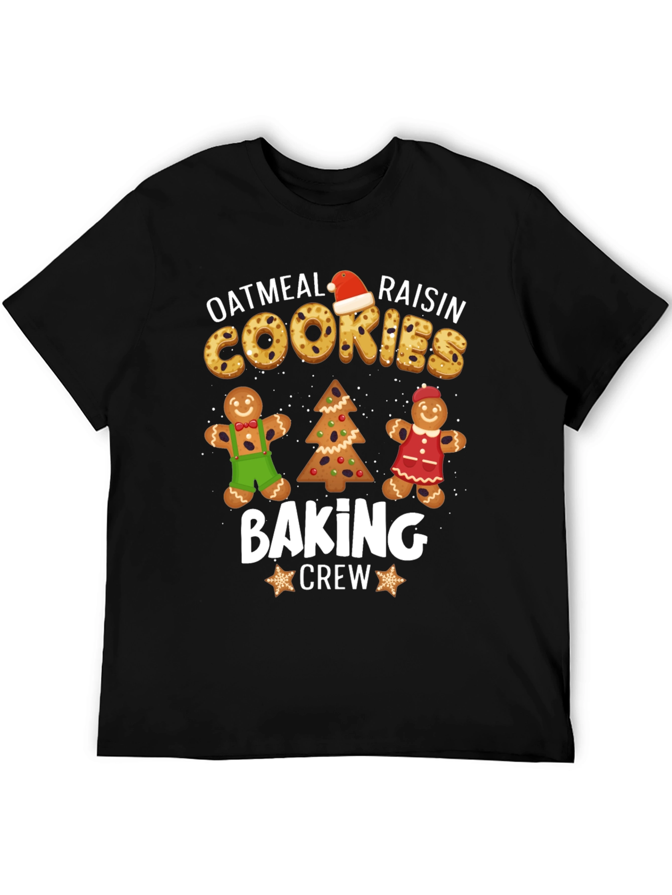Oatmeal Raisin Cookies Baking Crew Christmas T-Shirt