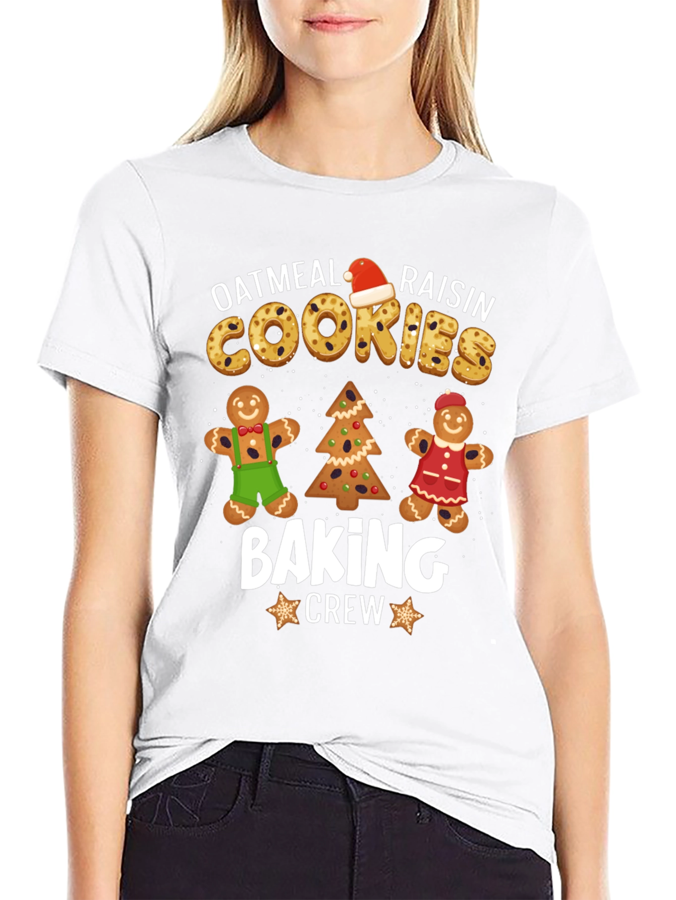 Oatmeal Raisin Cookies Baking Crew Christmas T-Shirt