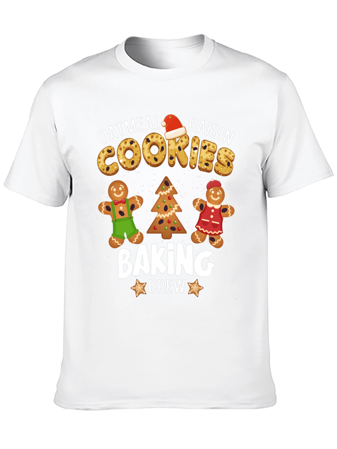 Oatmeal Raisin Cookies Baking Crew Christmas T-Shirt