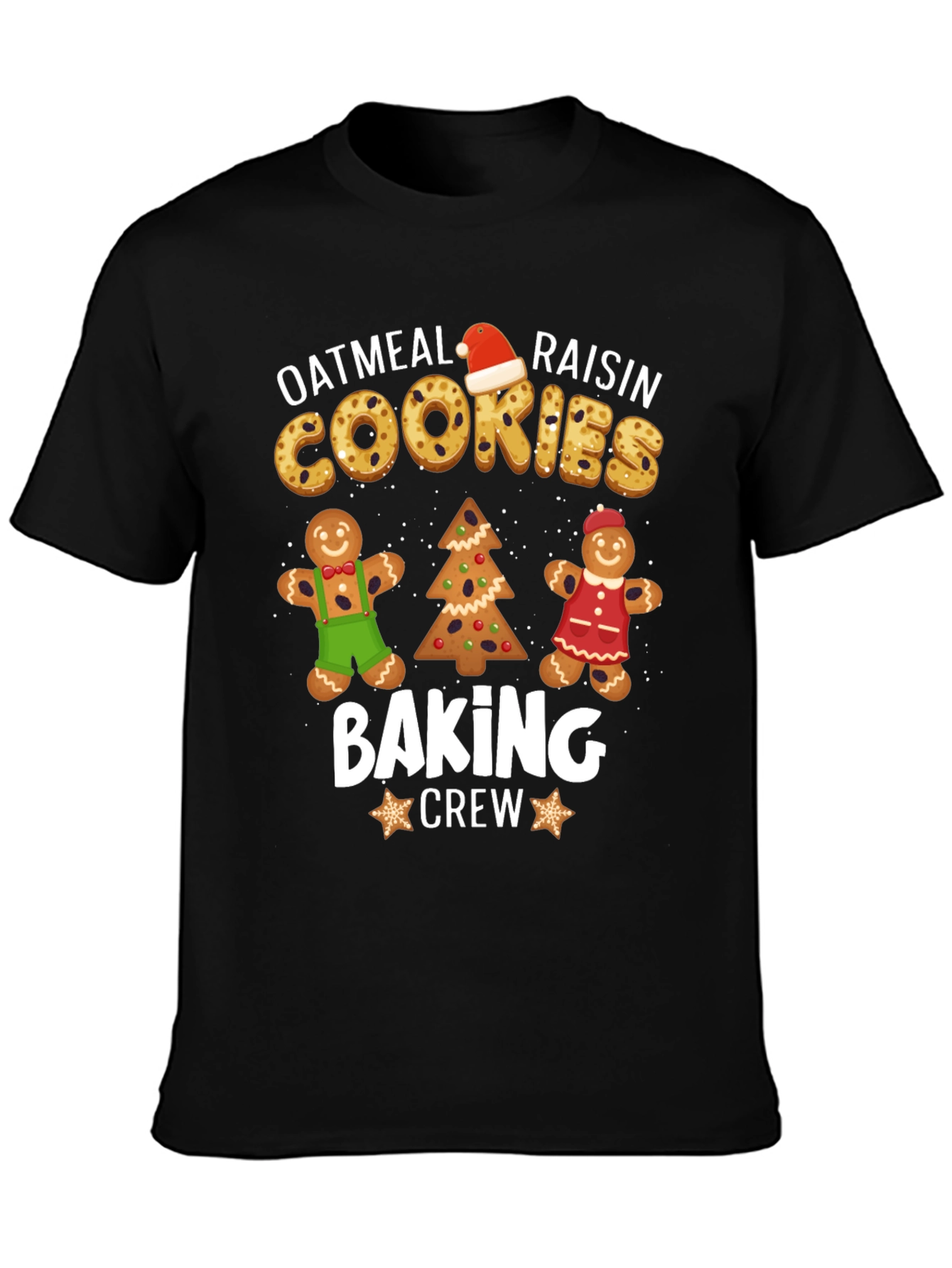 Oatmeal Raisin Cookies Baking Crew Christmas T-Shirt