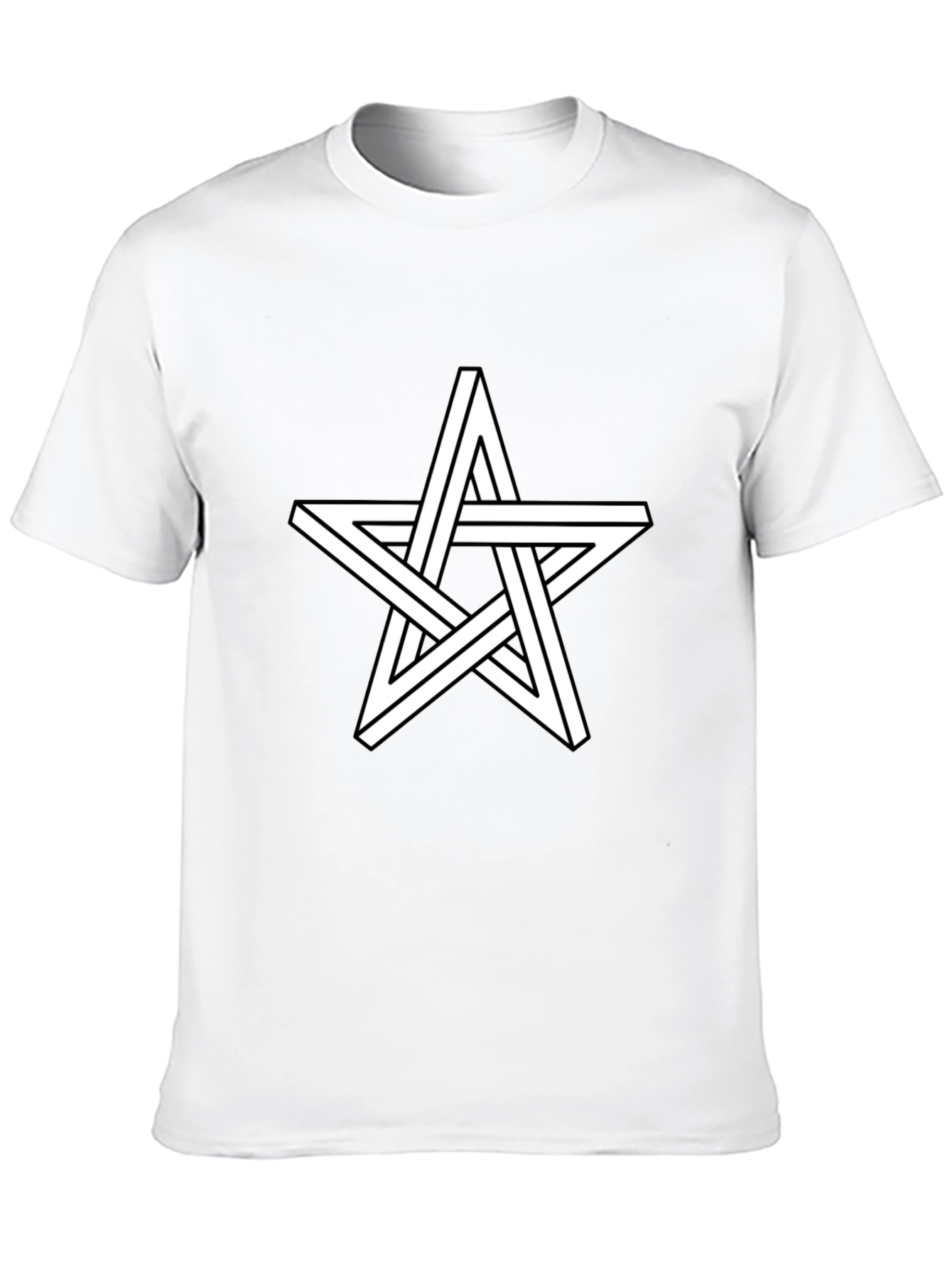 Optical Illusion Star Graphic T-Shirt