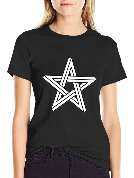 Optical Illusion Star Graphic T-Shirt