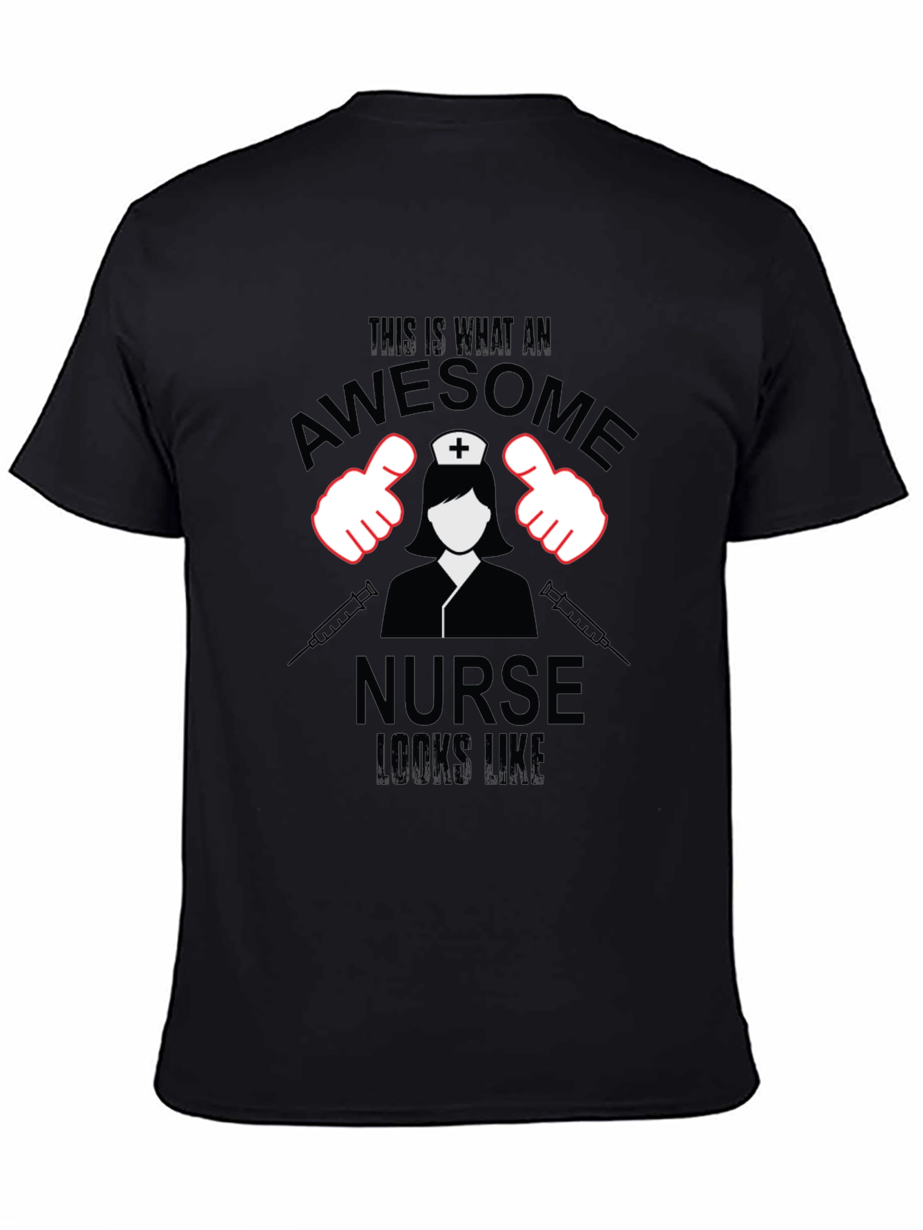 Awesome Nurse T-Shirt - Black Cotton Tee