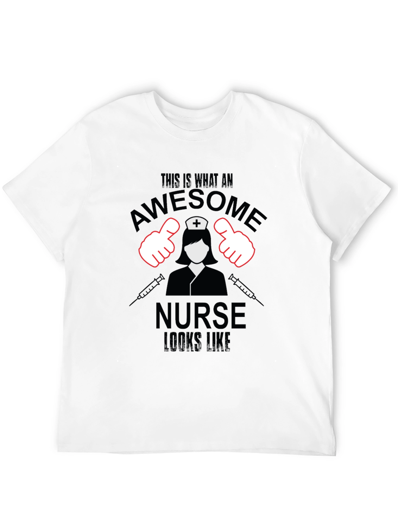 Awesome Nurse T-Shirt - Black Cotton Tee