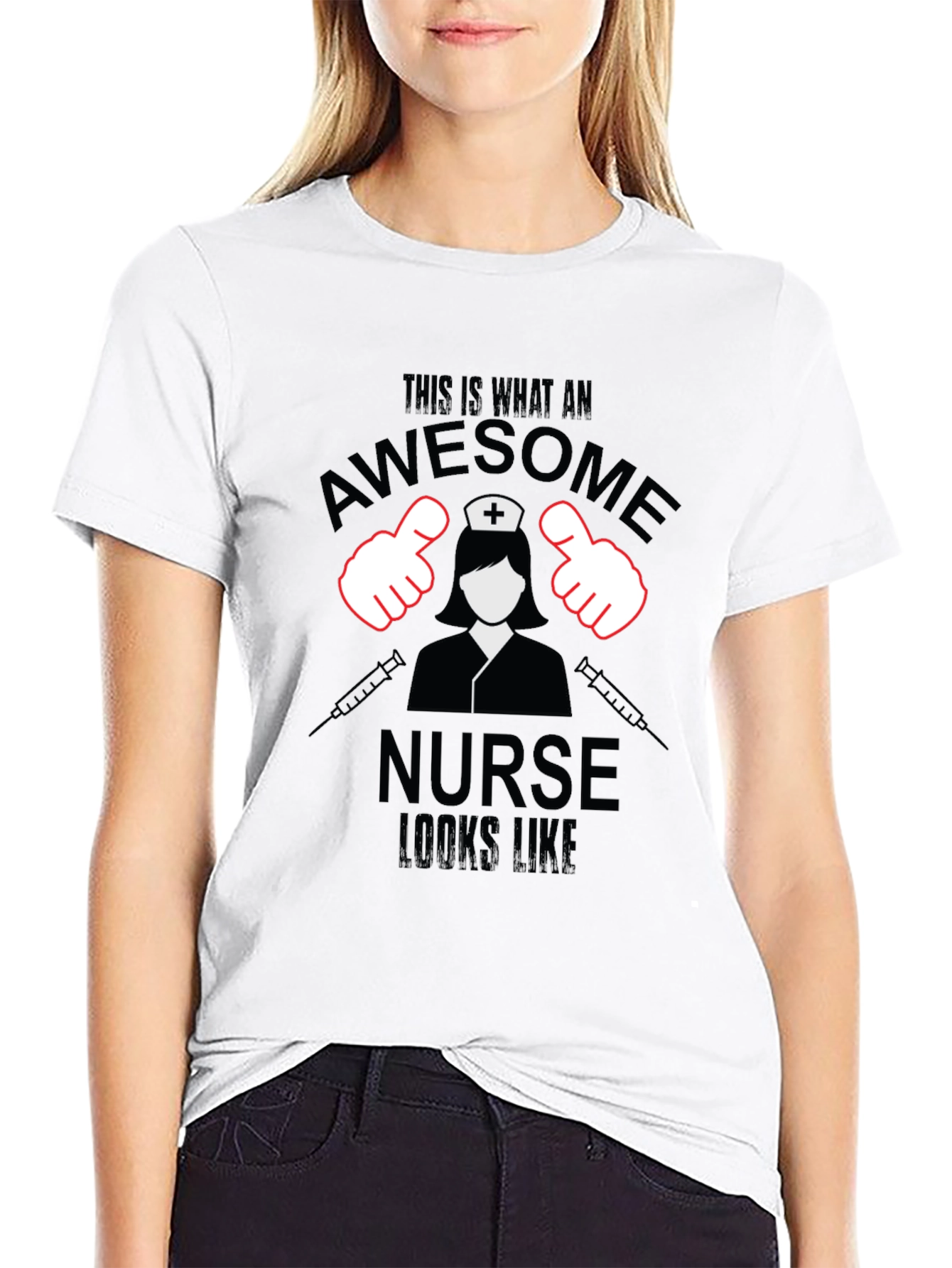 Awesome Nurse T-Shirt - Black Cotton Tee