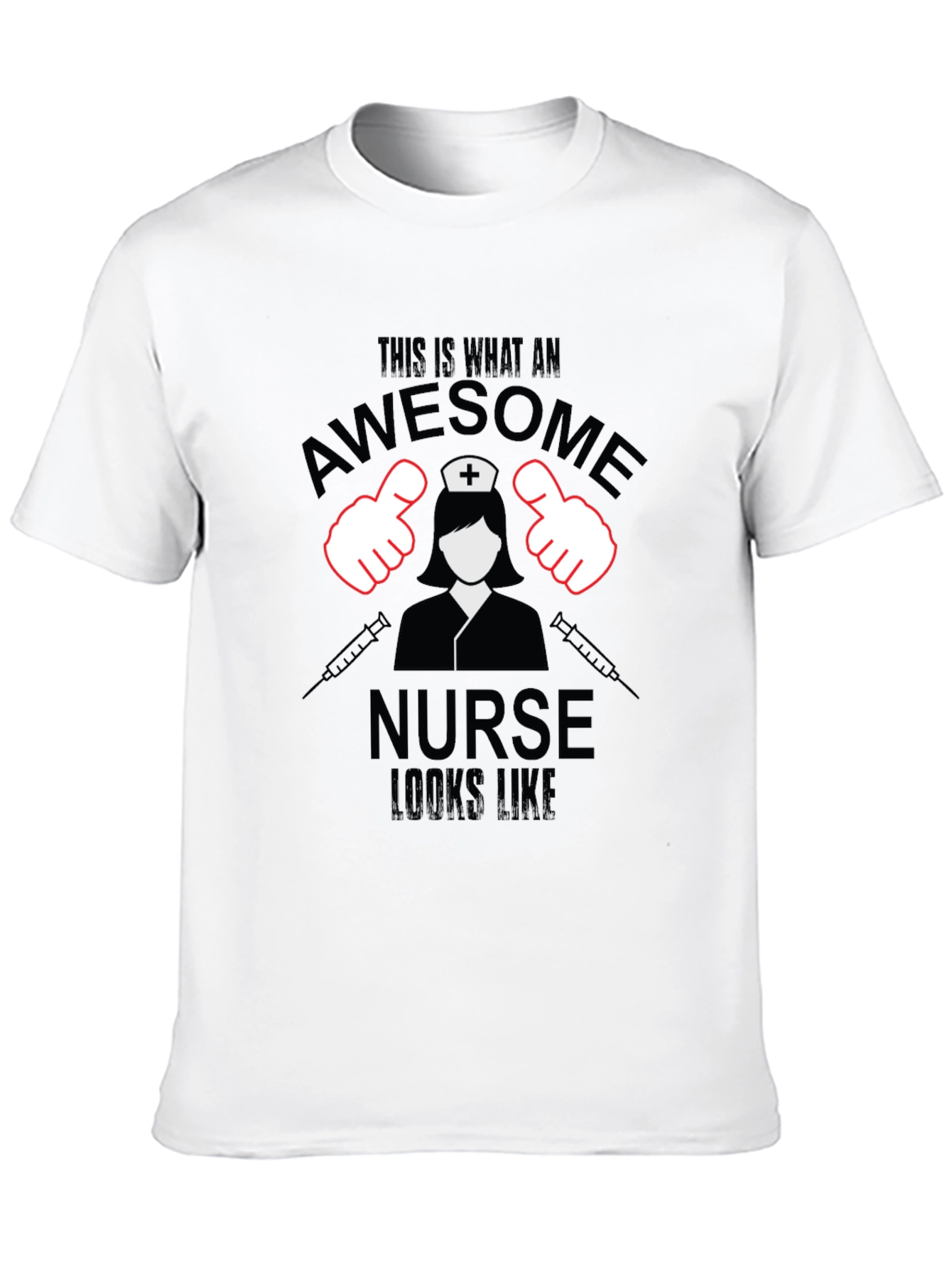 Awesome Nurse T-Shirt - Black Cotton Tee