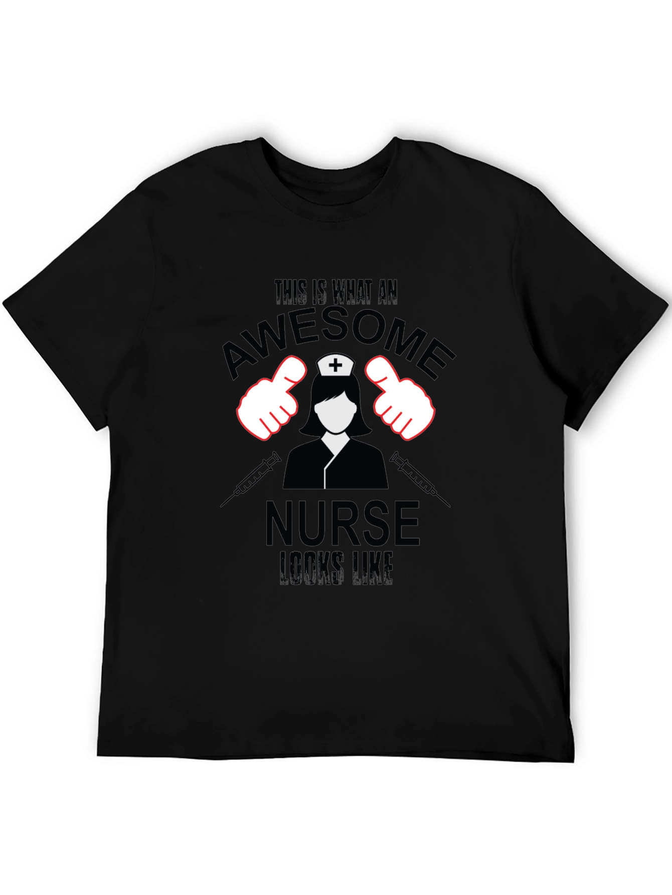 Awesome Nurse T-Shirt - Black Cotton Tee