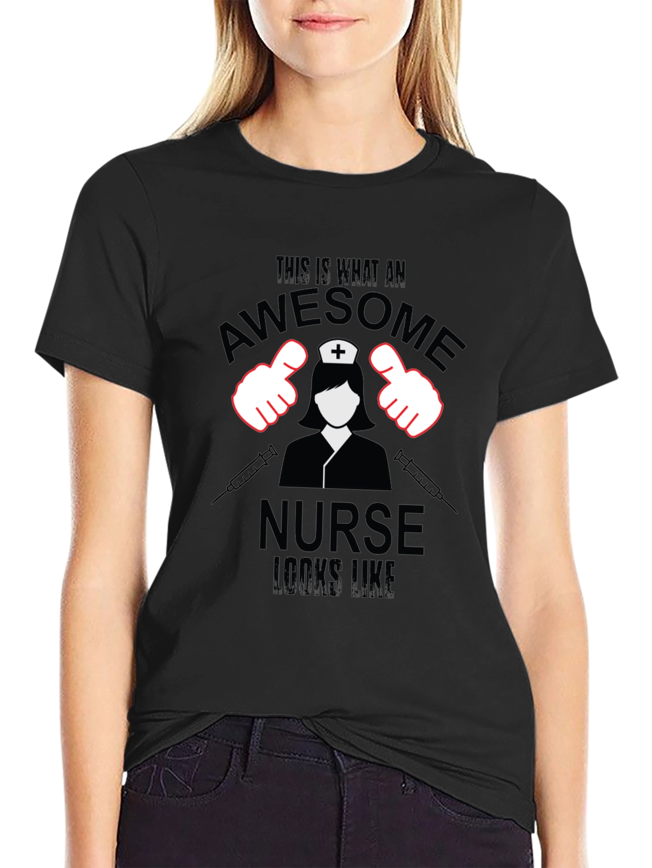Awesome Nurse T-Shirt - Black Cotton Tee
