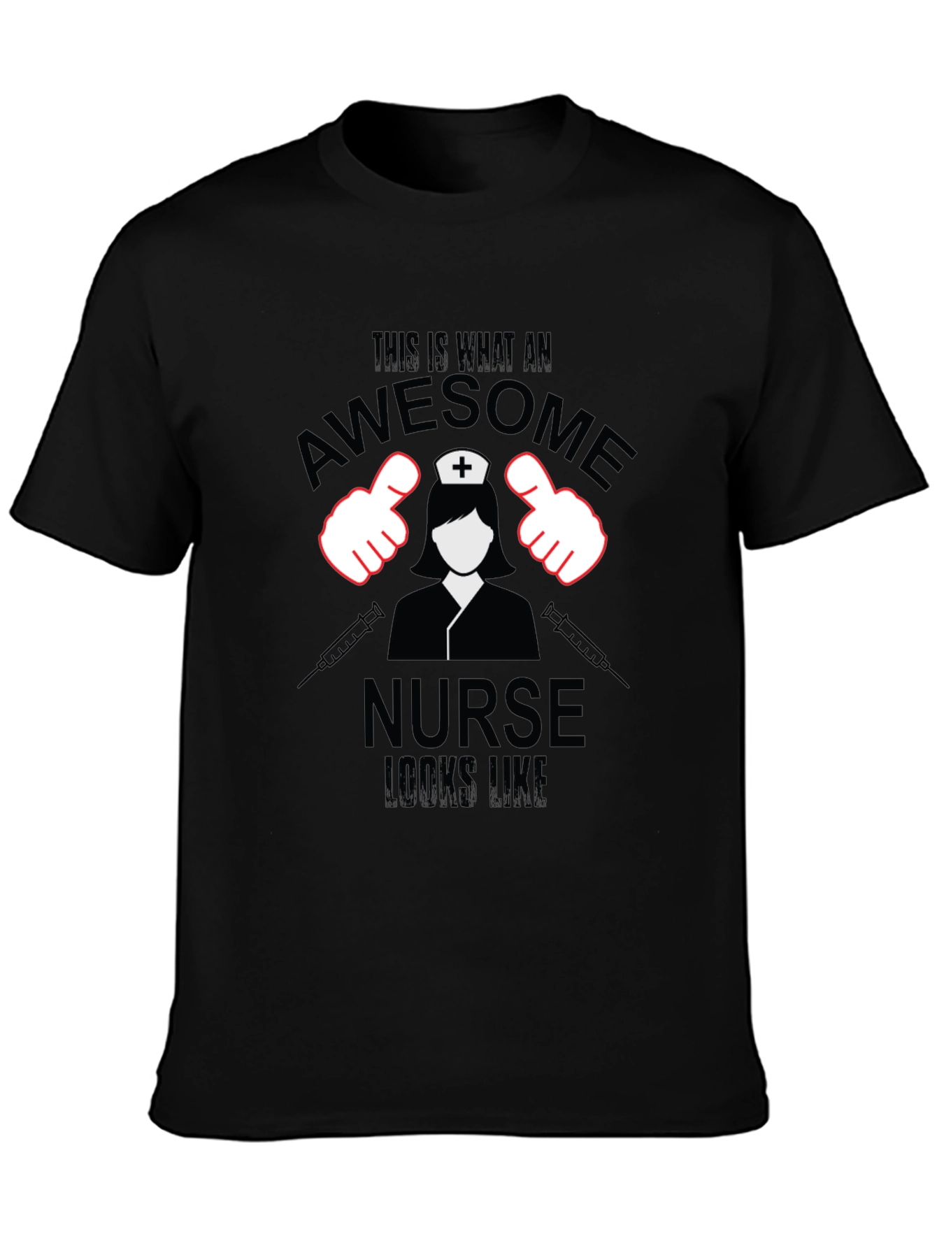 Awesome Nurse T-Shirt - Black Cotton Tee