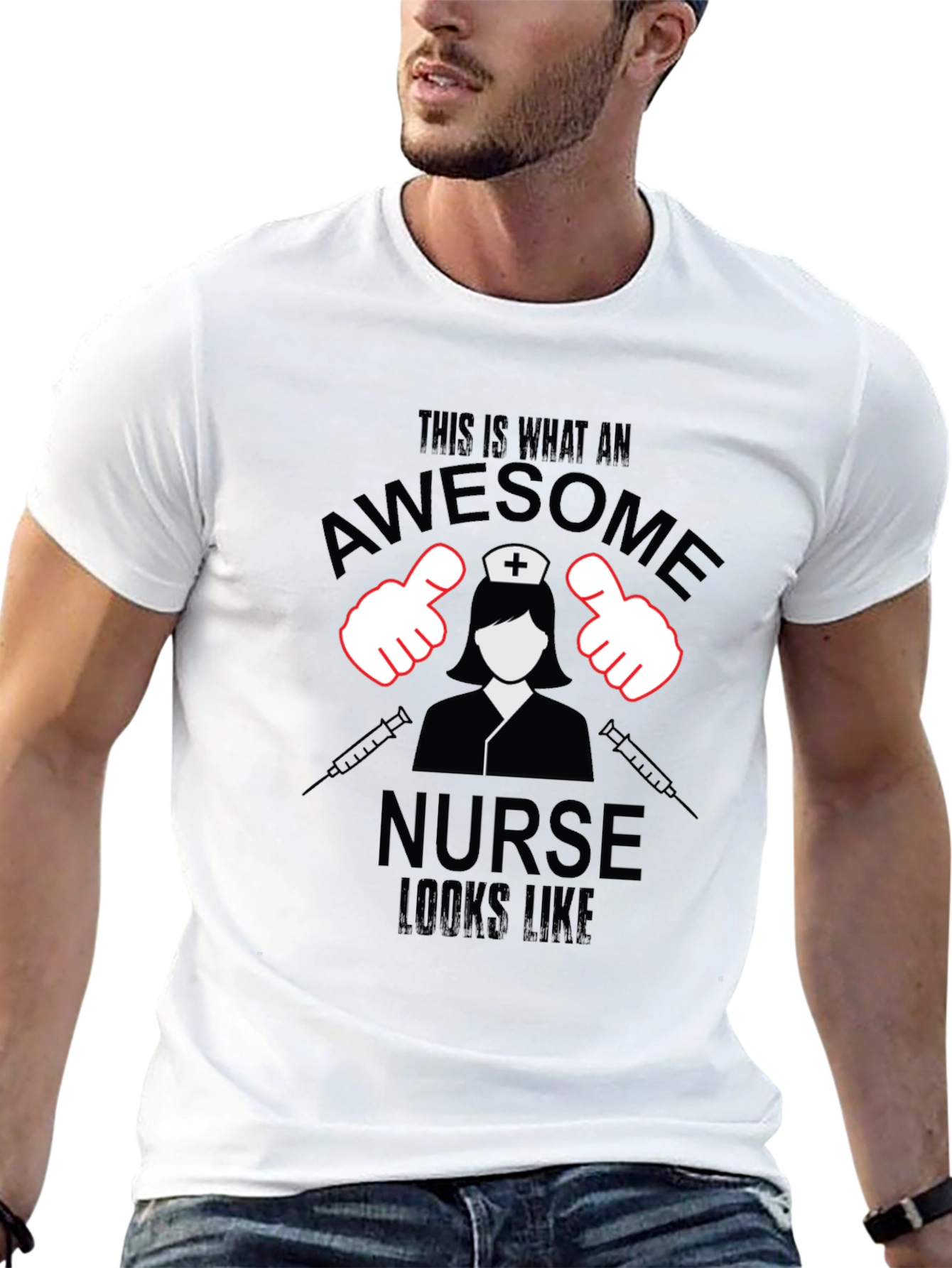 Awesome Nurse T-Shirt - Black Cotton Tee