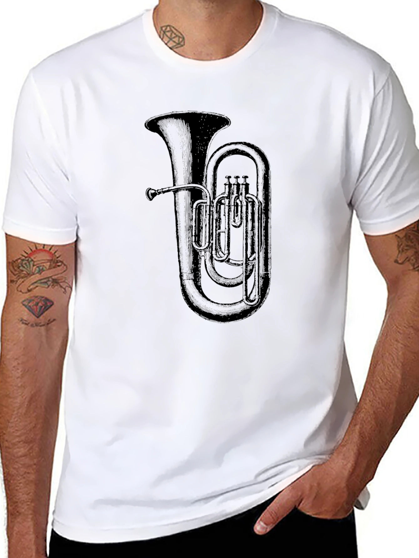 Tuba Graphic Tee - Classic Musicians T-Shirt