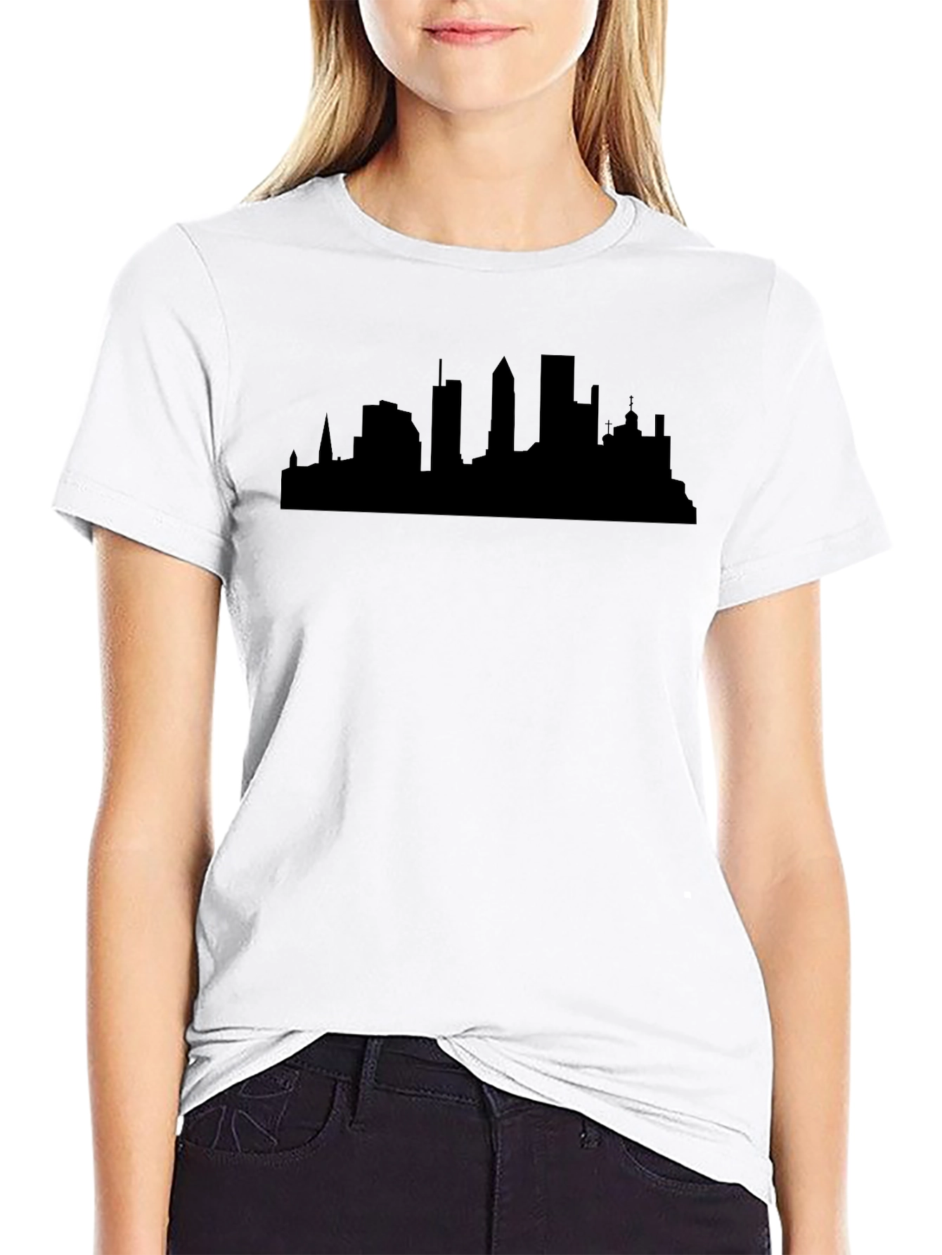 Cityscape Silhouette Tee - Modern Graphic T-Shirt