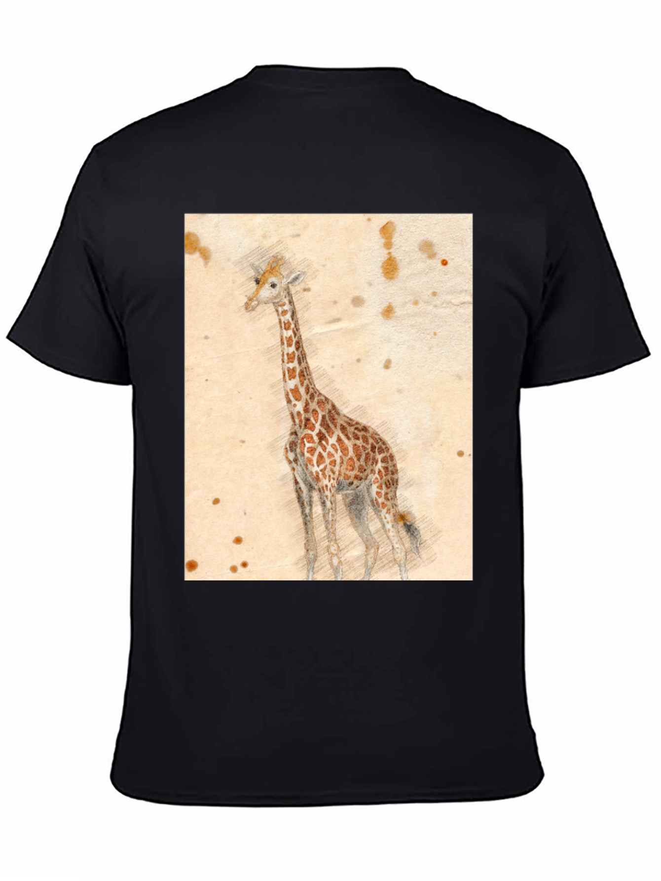 Giraffe Sketch T-Shirt - Unique Graphic Tee