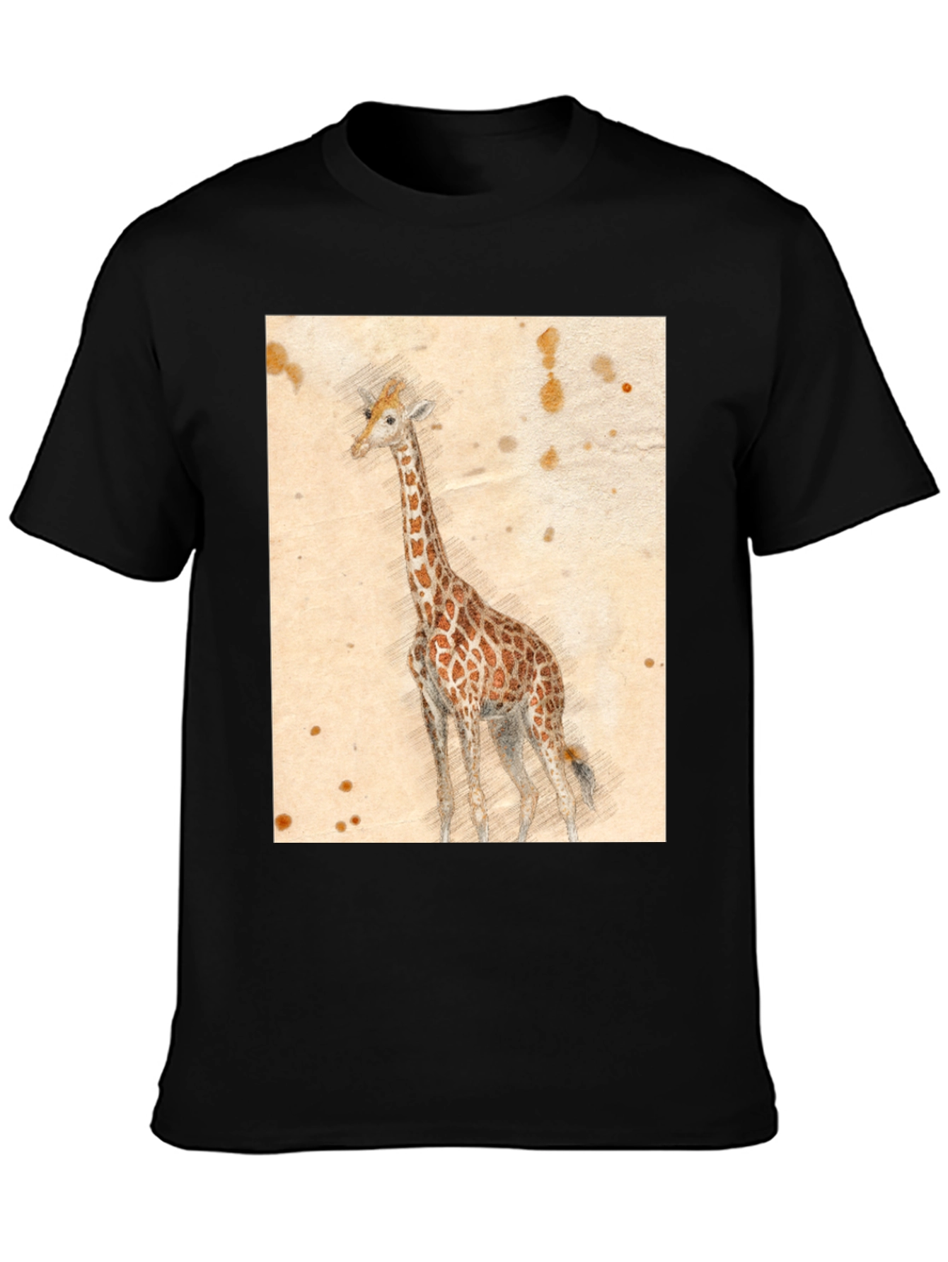 Giraffe Sketch T-Shirt - Unique Graphic Tee