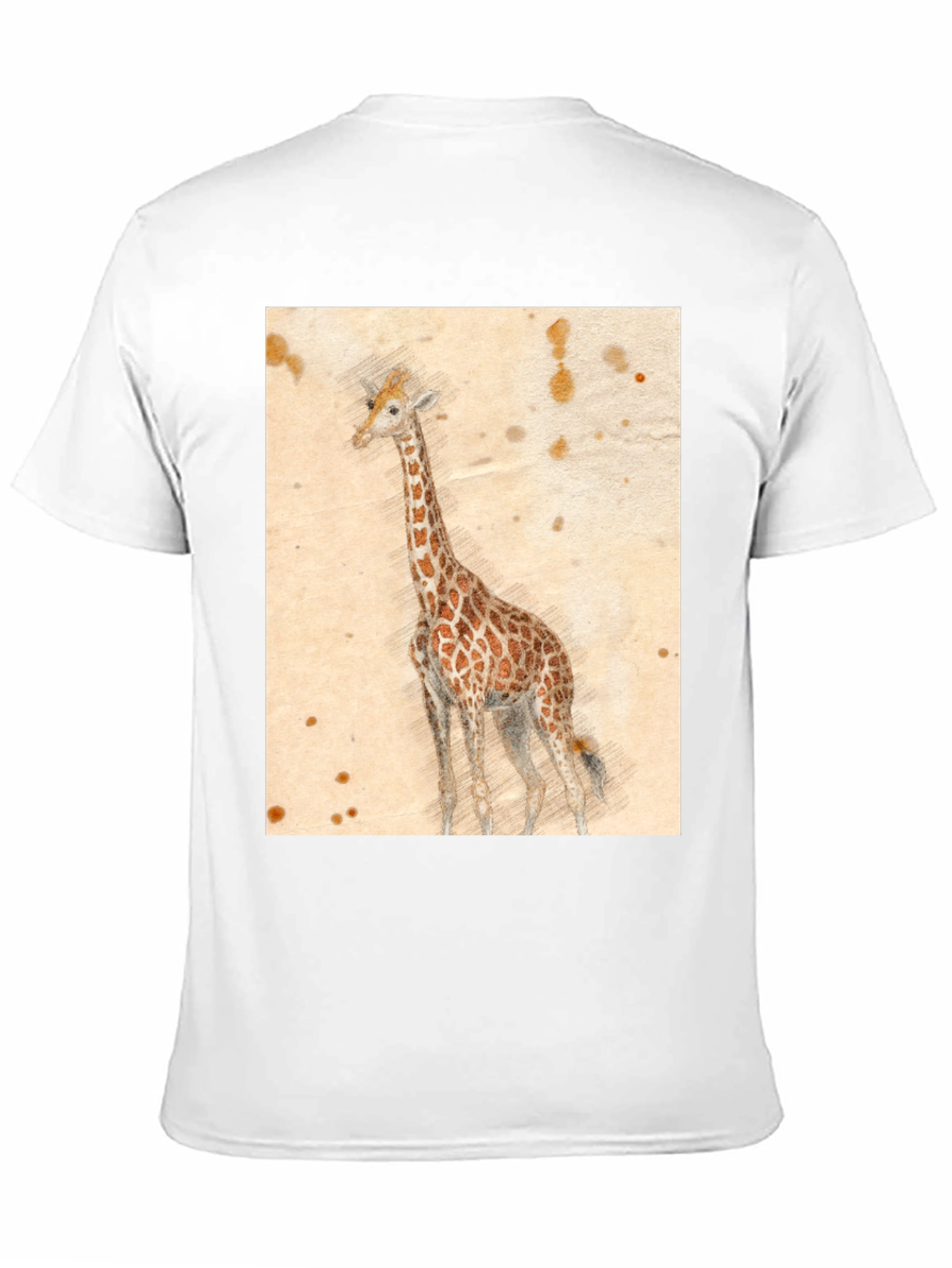 Giraffe Sketch T-Shirt - Unique Graphic Tee