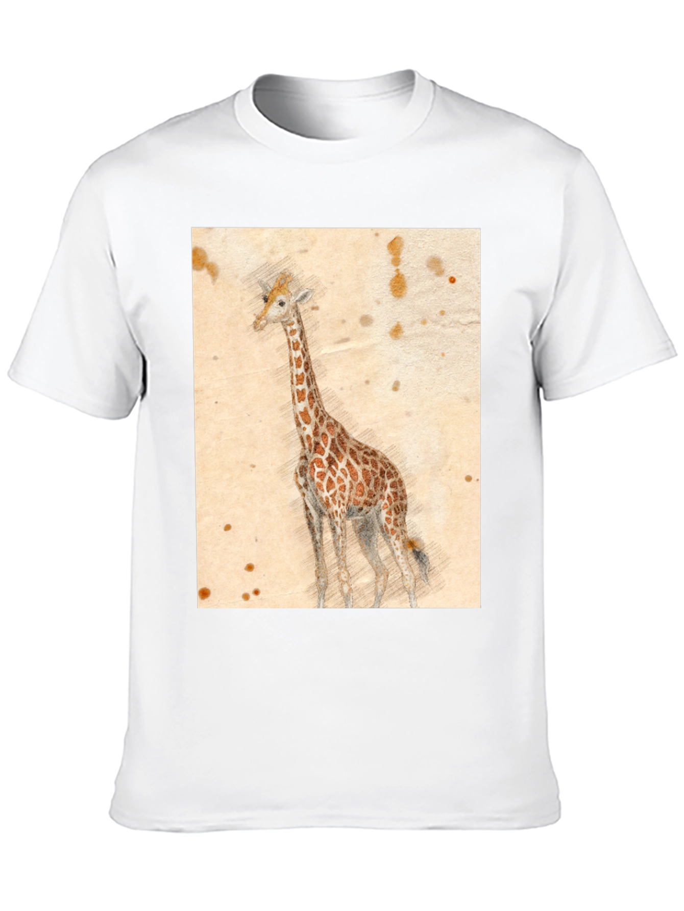 Giraffe Sketch T-Shirt - Unique Graphic Tee