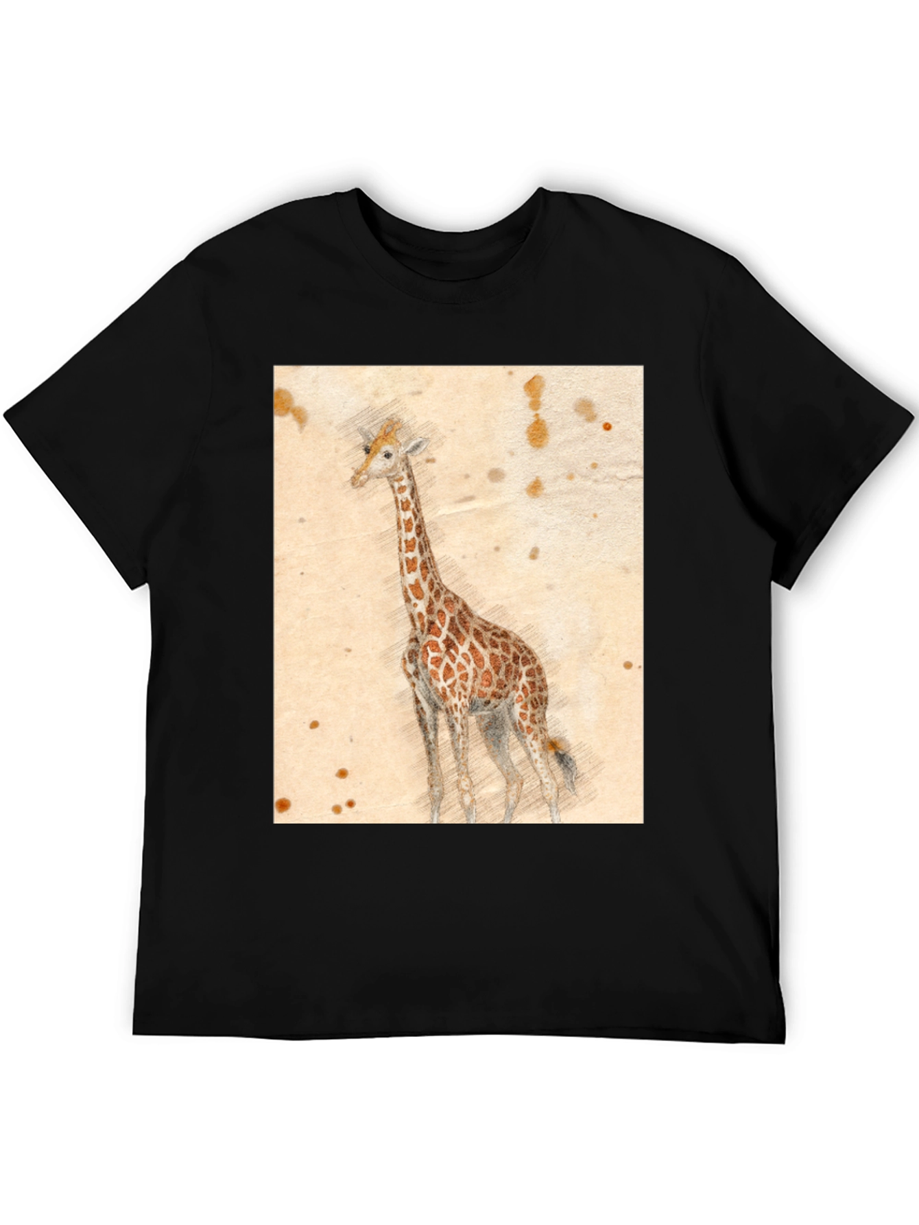 Giraffe Sketch T-Shirt - Unique Graphic Tee