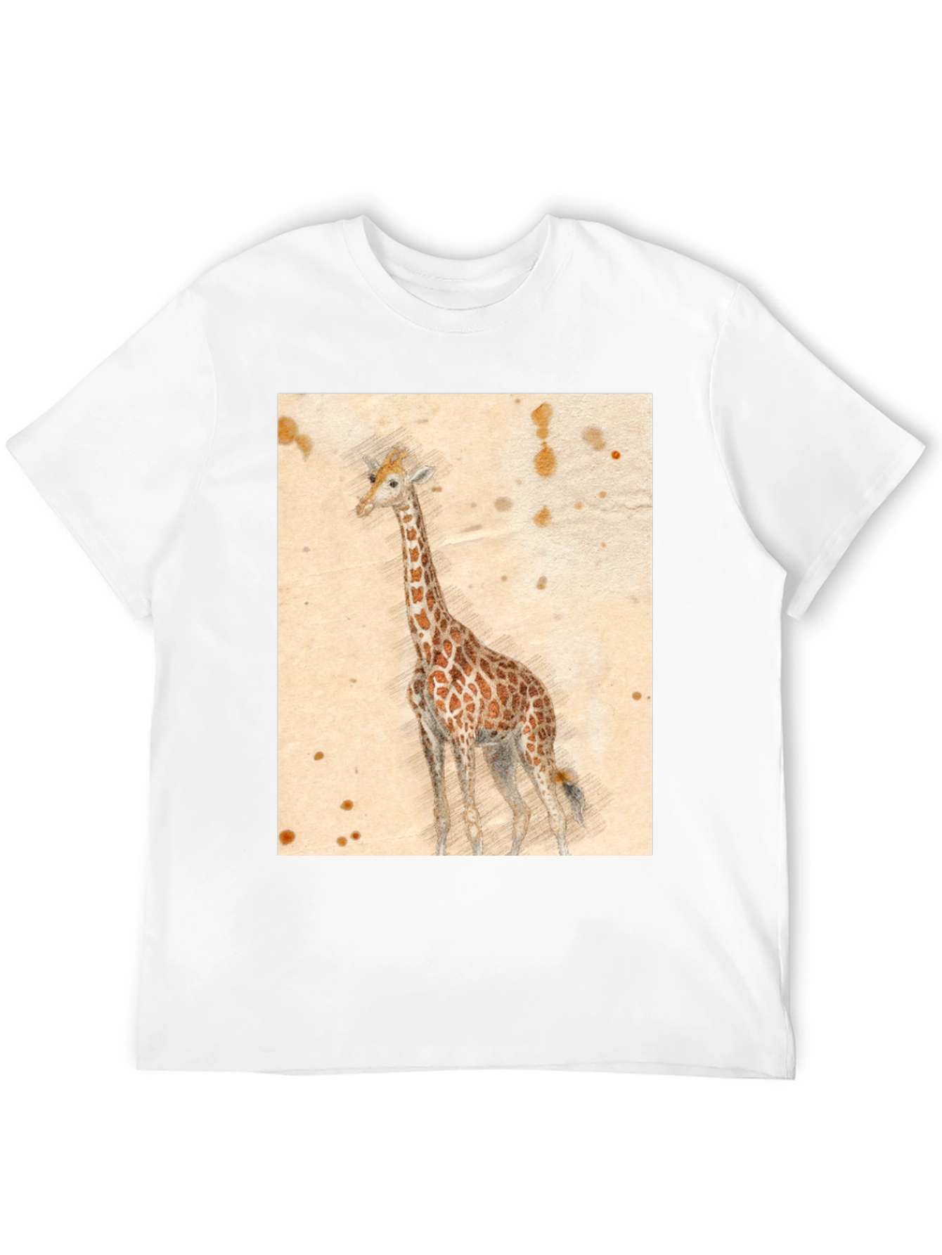 Giraffe Sketch T-Shirt - Unique Graphic Tee