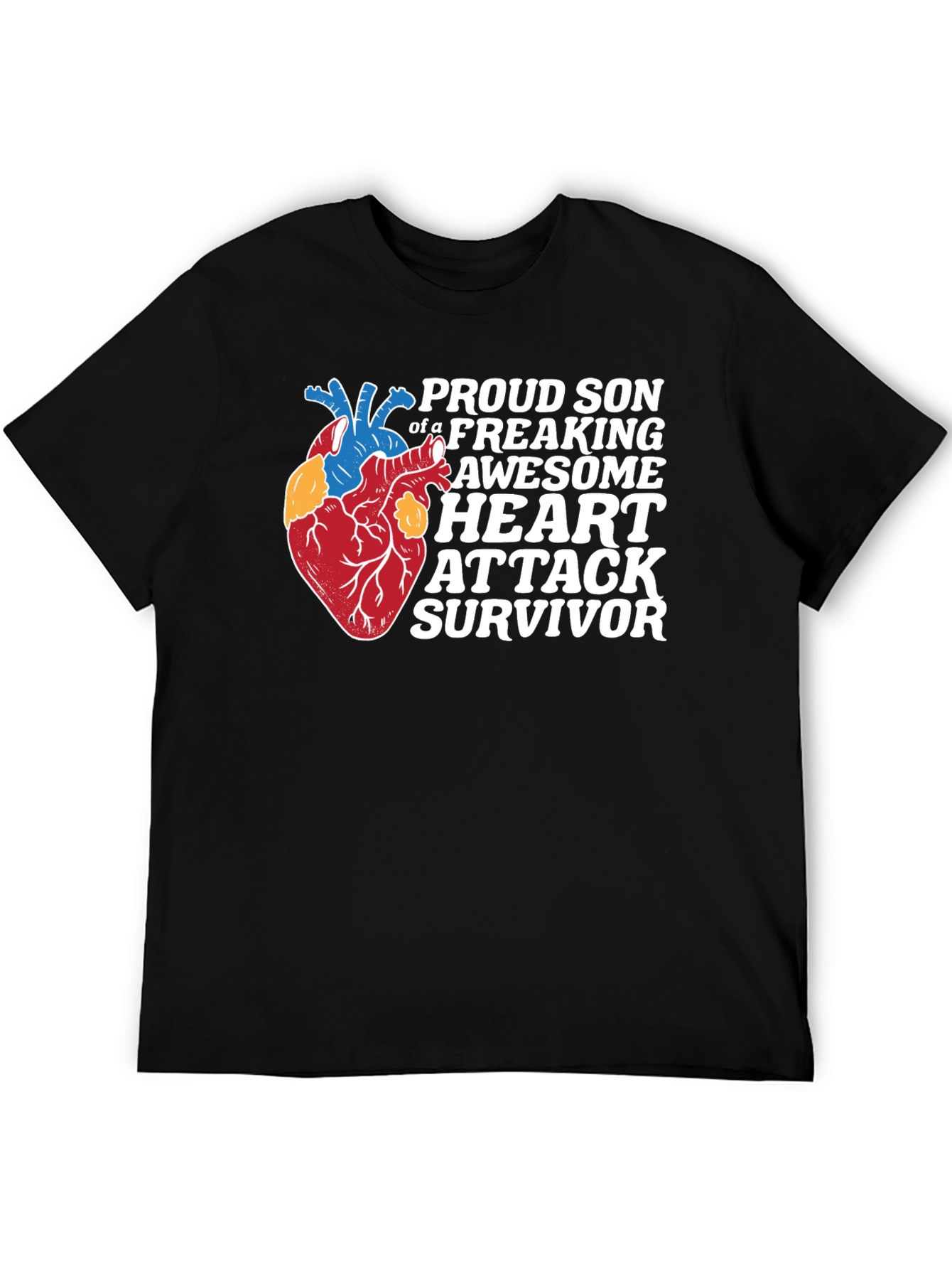 Proud Son Heart Attack Survivor Graphic Tee