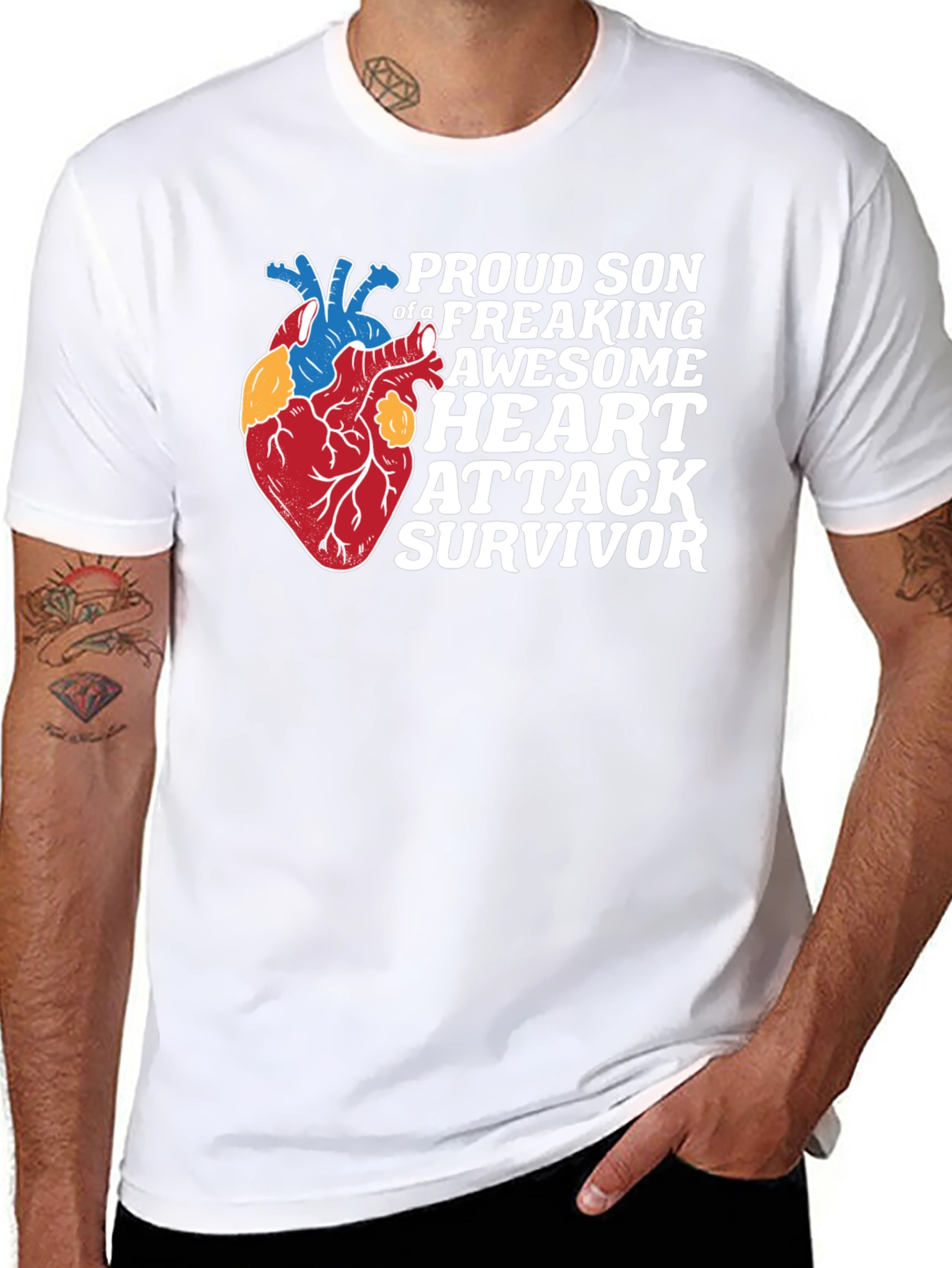 Proud Son Heart Attack Survivor Graphic Tee