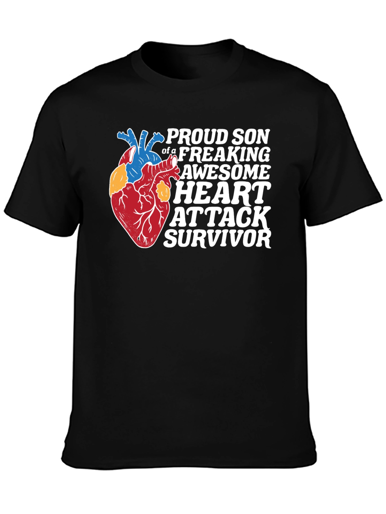 Proud Son Heart Attack Survivor Graphic Tee
