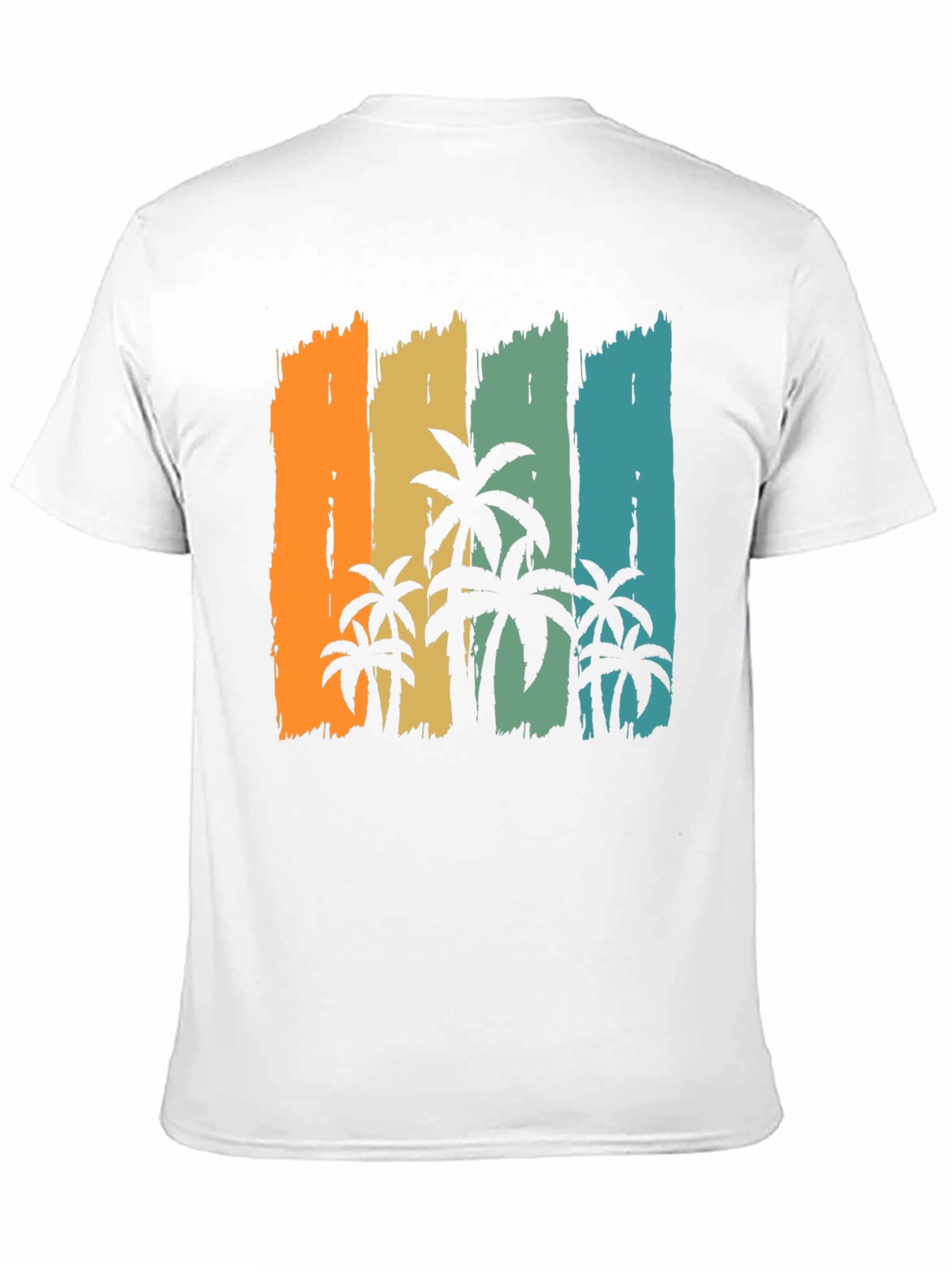 Retro Palm Tree Graphic Black T-Shirt