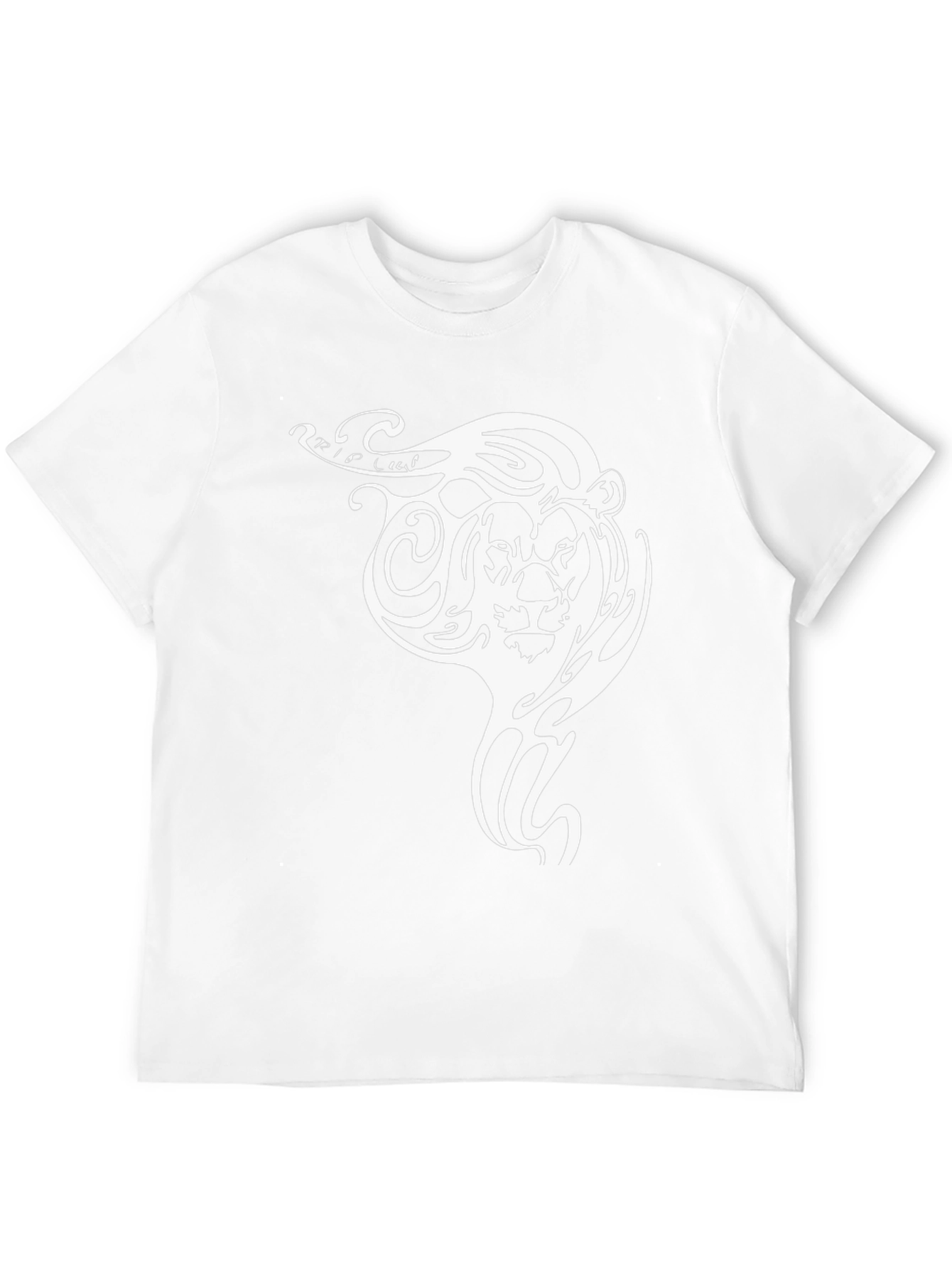 Lion Tribal Tattoo Graphic T-Shirt - Black