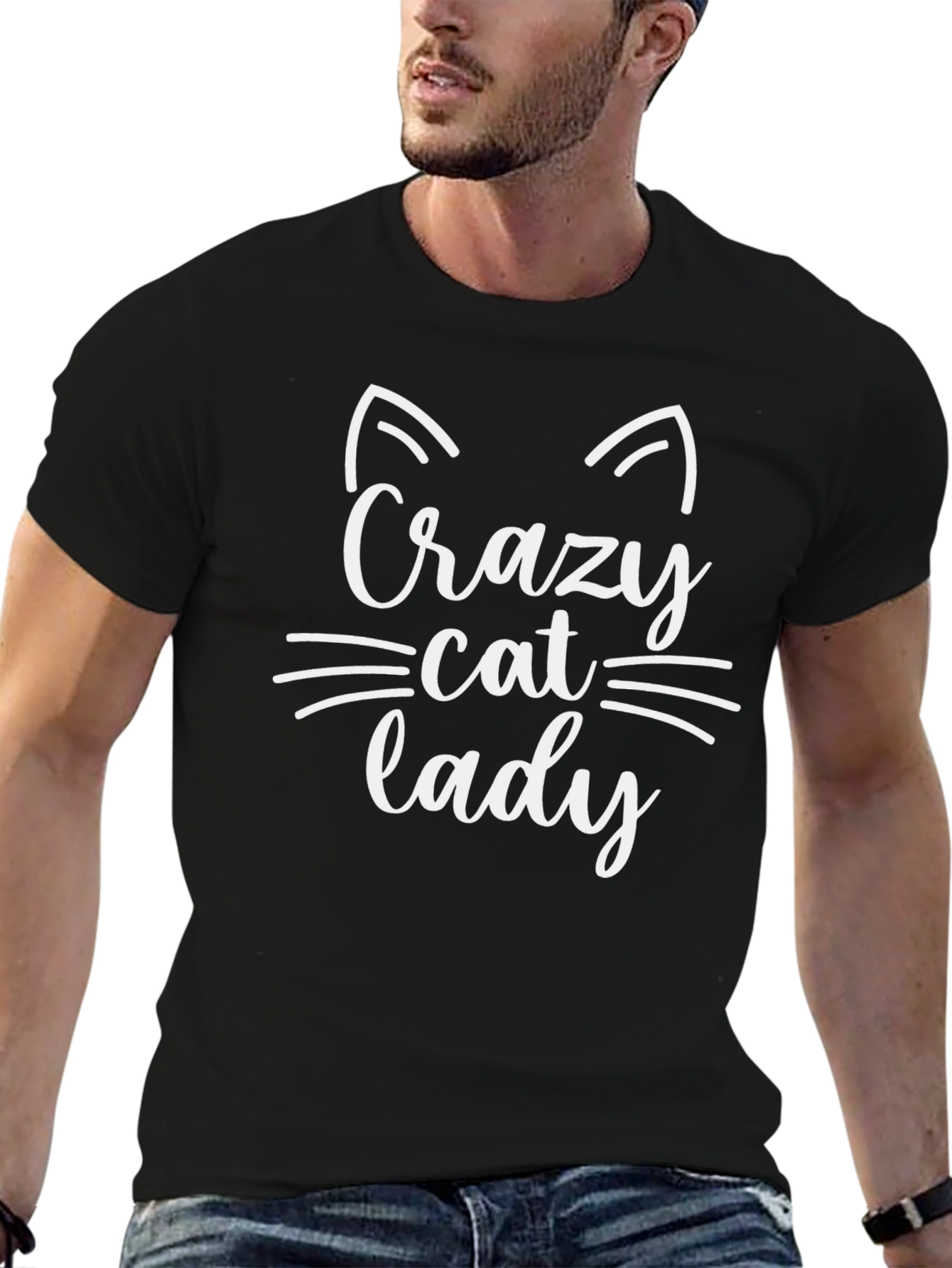 Crazy Cat Lady Black T-Shirt