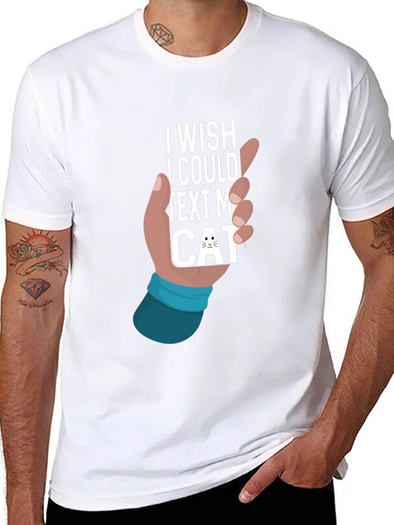 Text My Cat T-Shirt - Novelty Graphic Tee