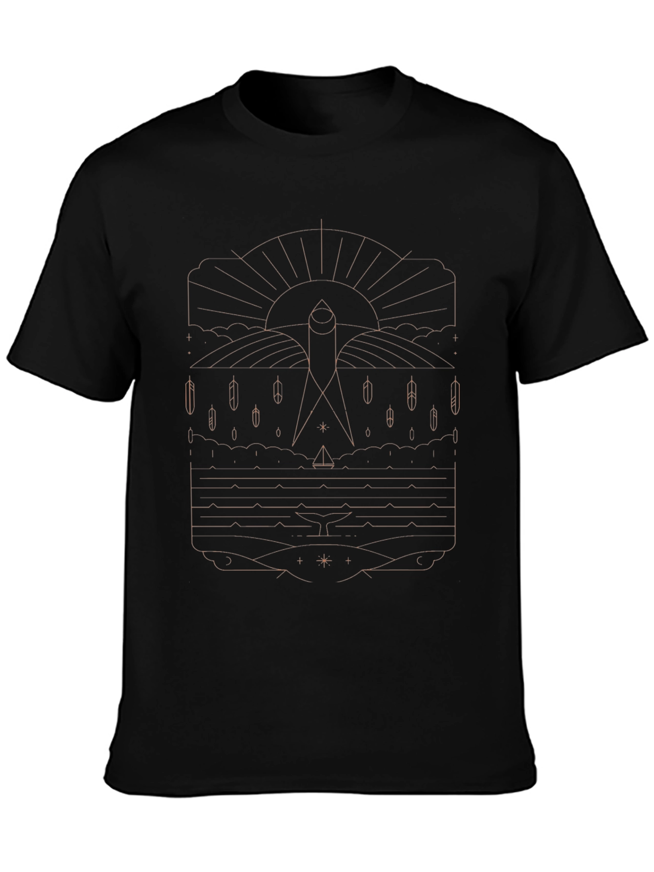Whale Tail T-Shirt - Black Graphic Tee