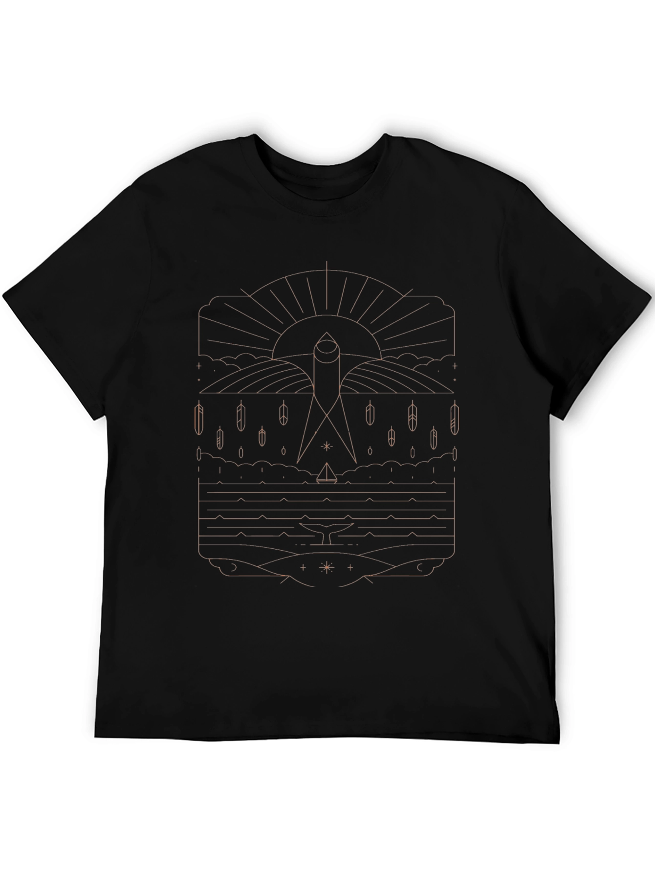 Whale Tail T-Shirt - Black Graphic Tee