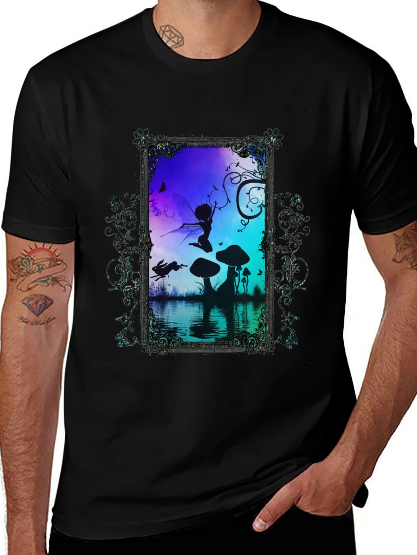 Fairy Silhouette Graphic T-Shirt
