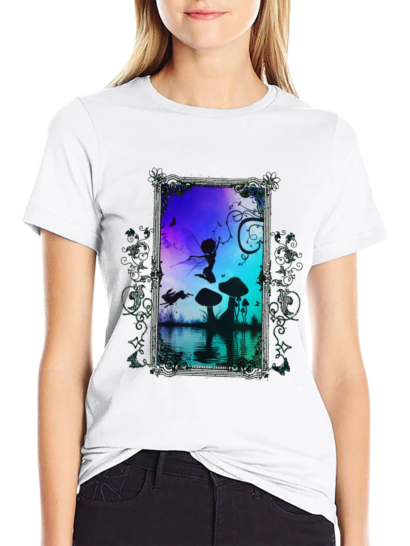 Fairy Silhouette Graphic T-Shirt