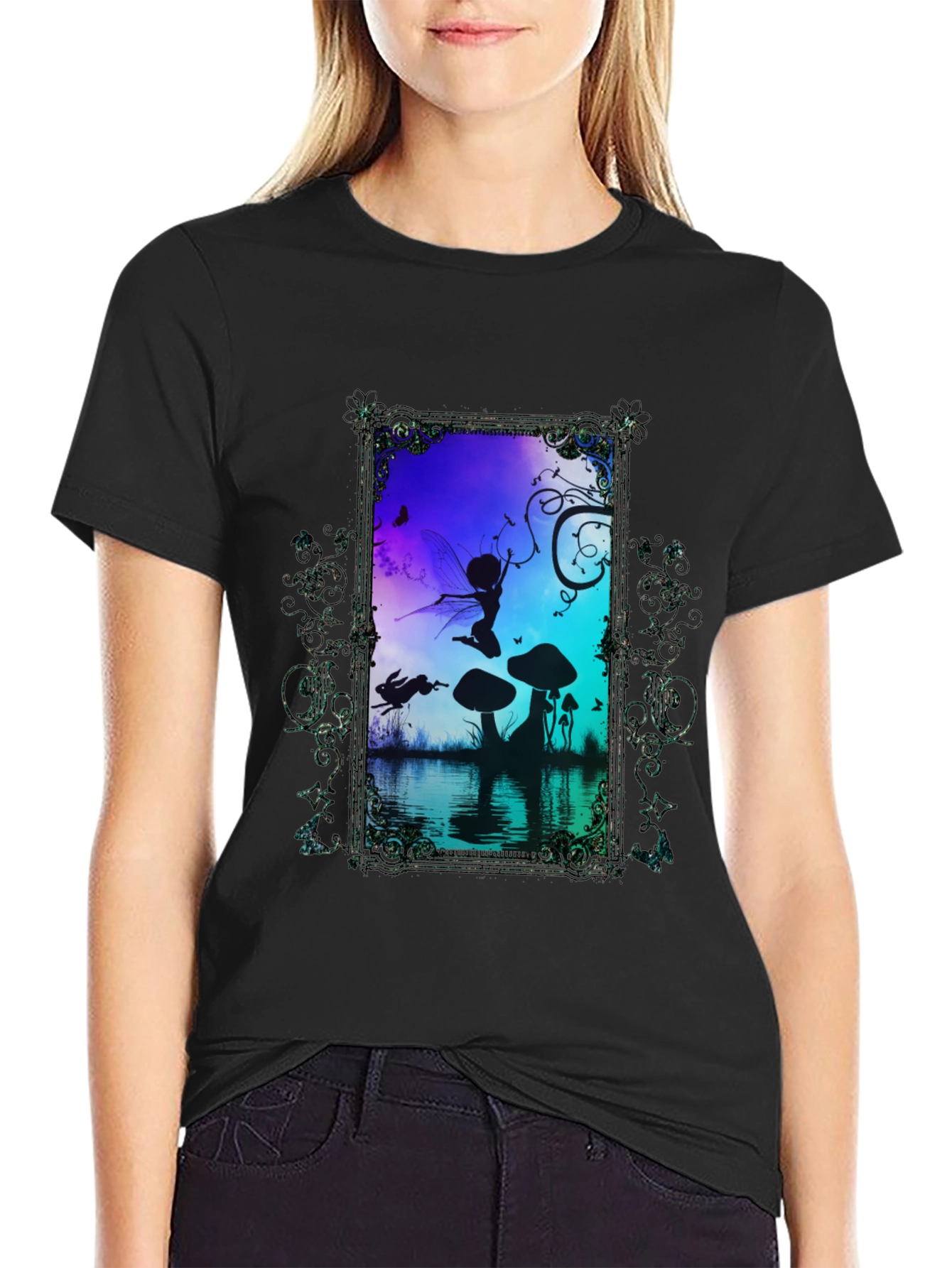Fairy Silhouette Graphic T-Shirt