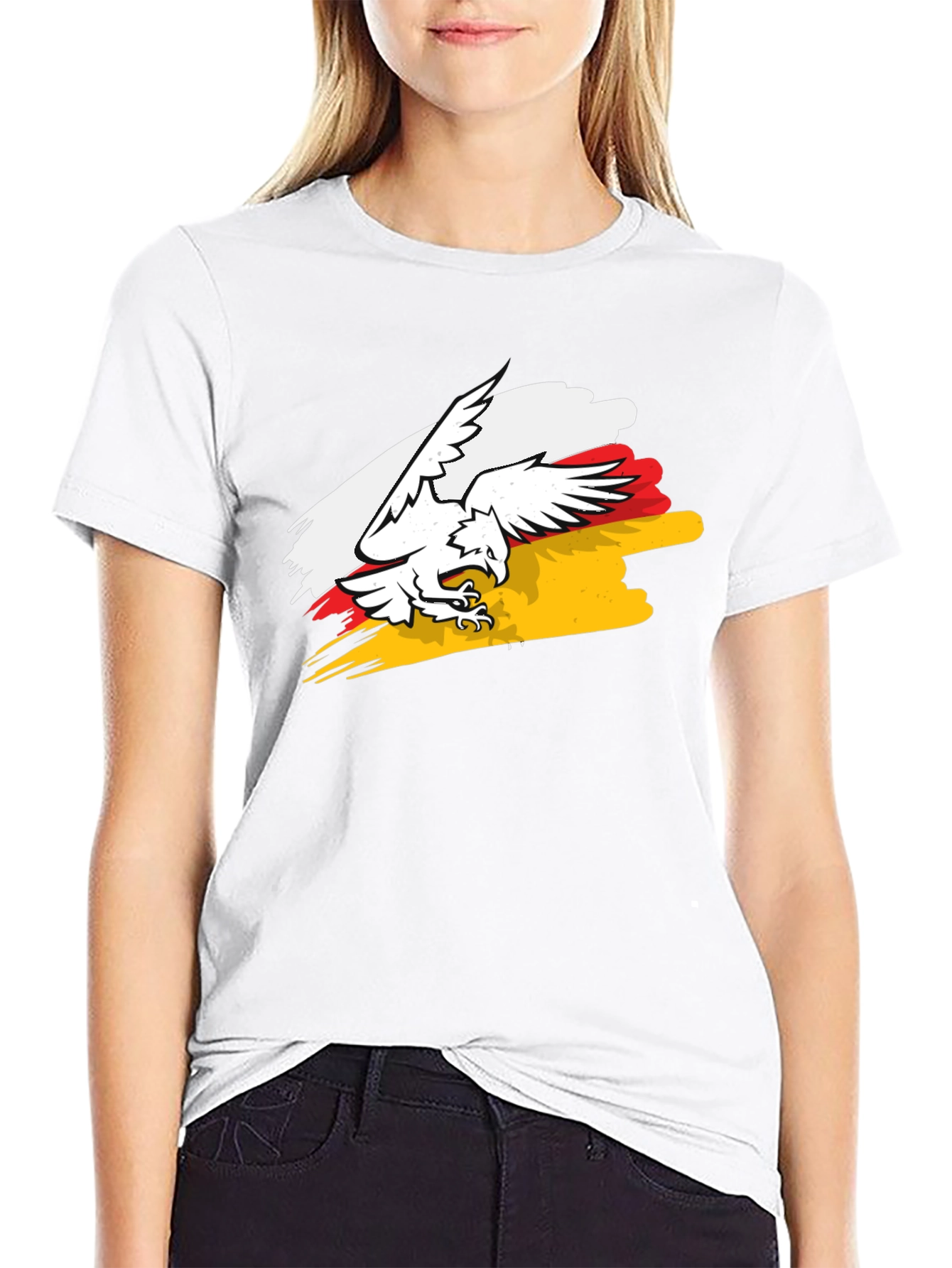 Eagle Crest Graphic Tee - Black Cotton T-Shirt