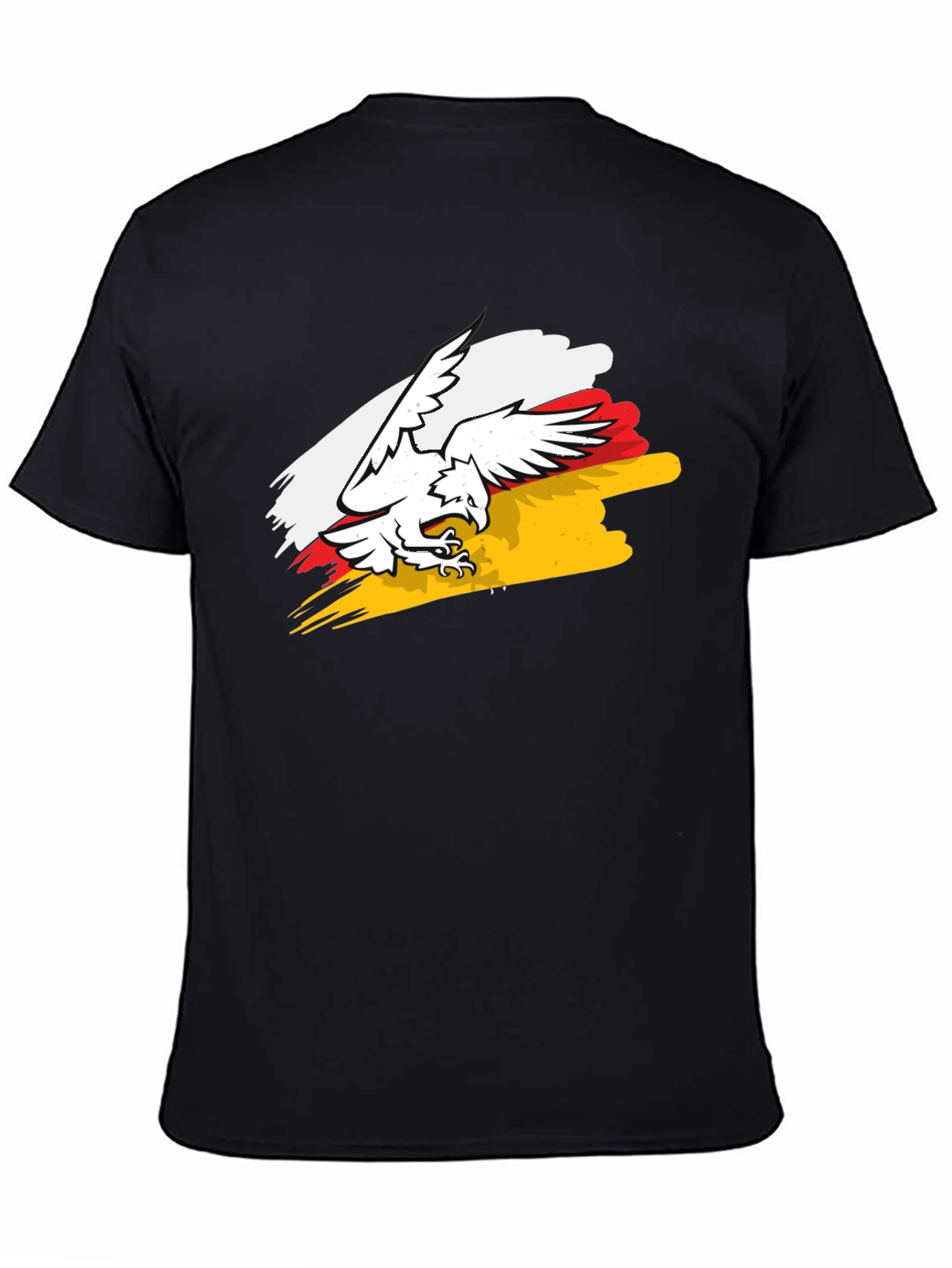 Eagle Crest Graphic Tee - Black Cotton T-Shirt