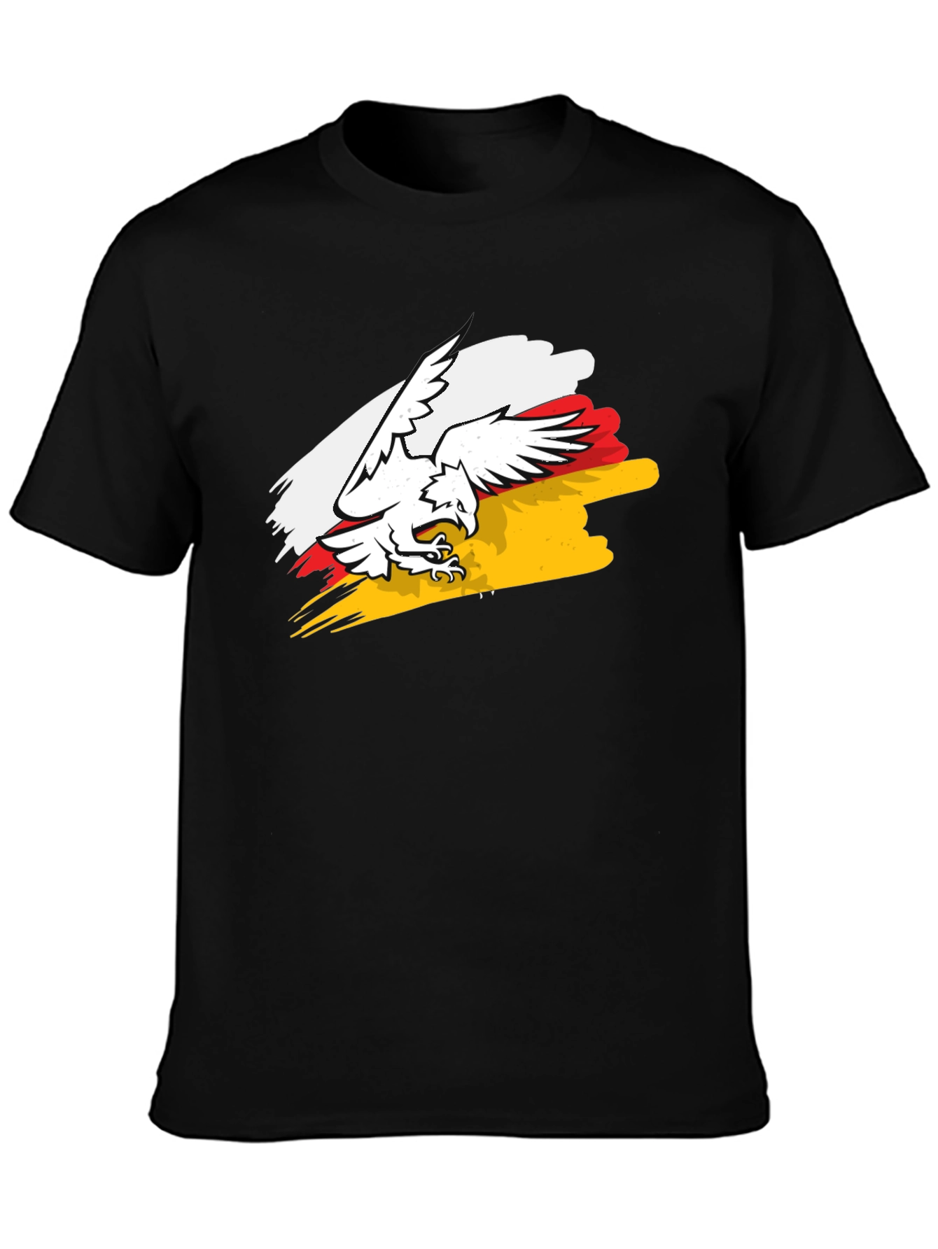Eagle Crest Graphic Tee - Black Cotton T-Shirt