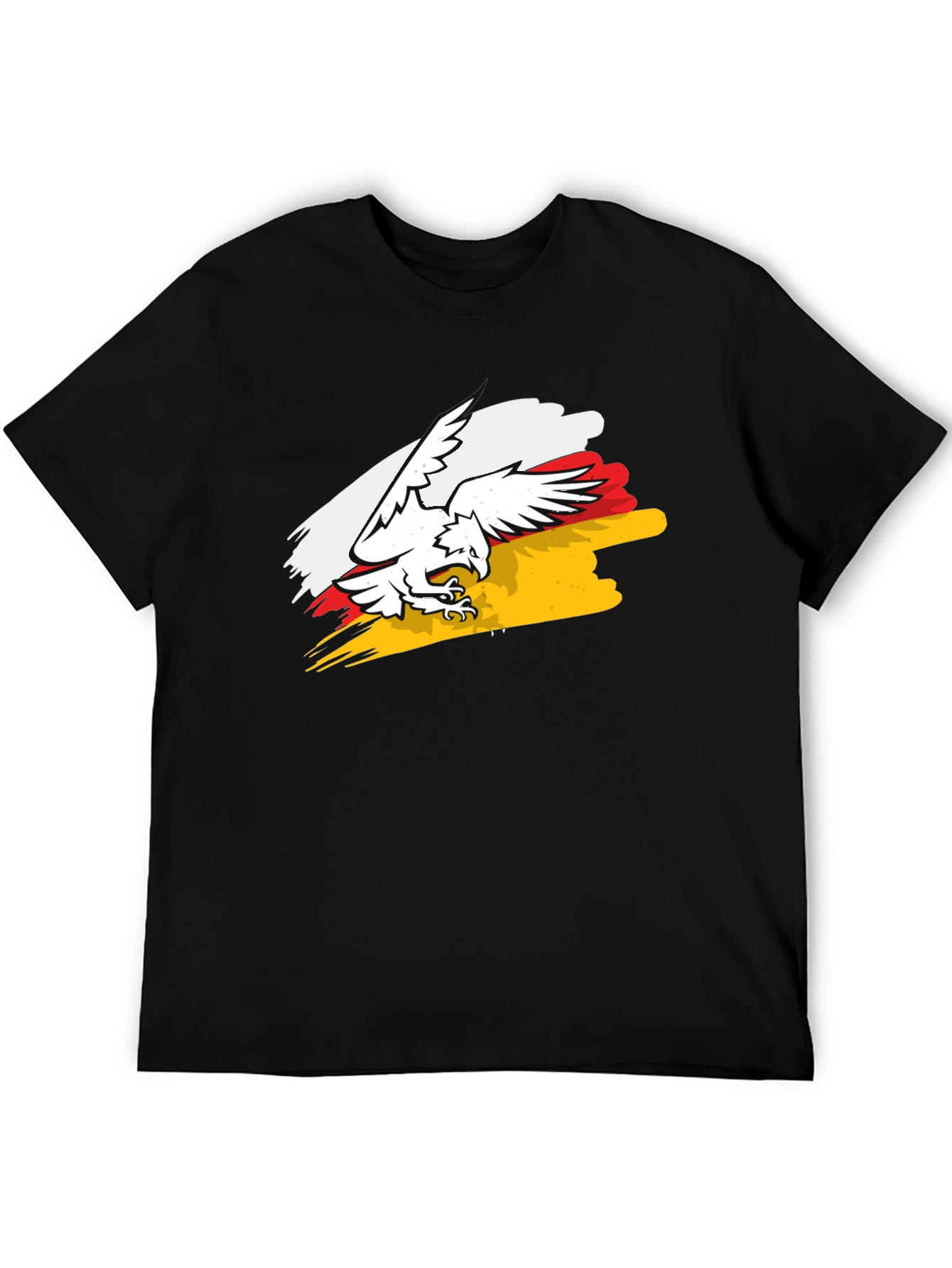 Eagle Crest Graphic Tee - Black Cotton T-Shirt