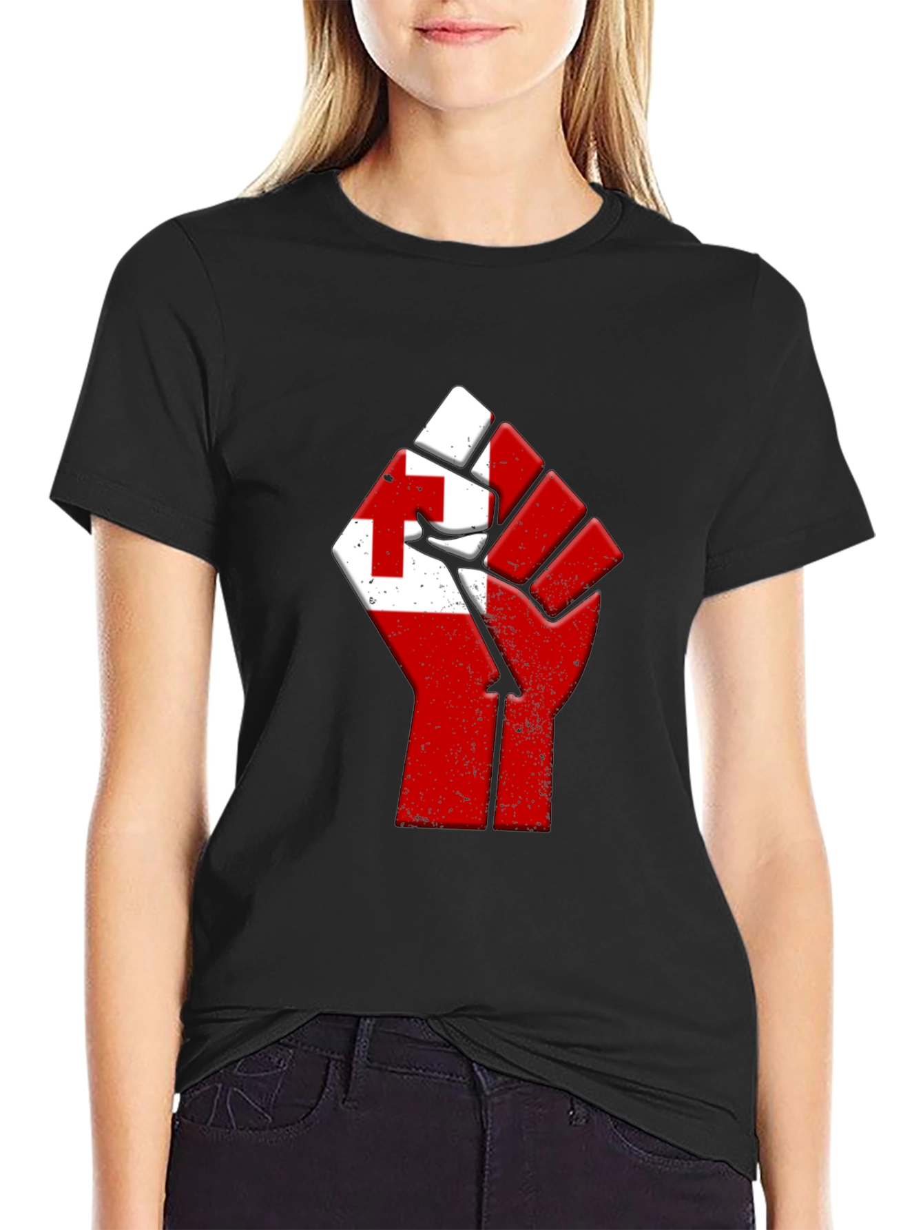 Tonga Flag Power Fist T-Shirt