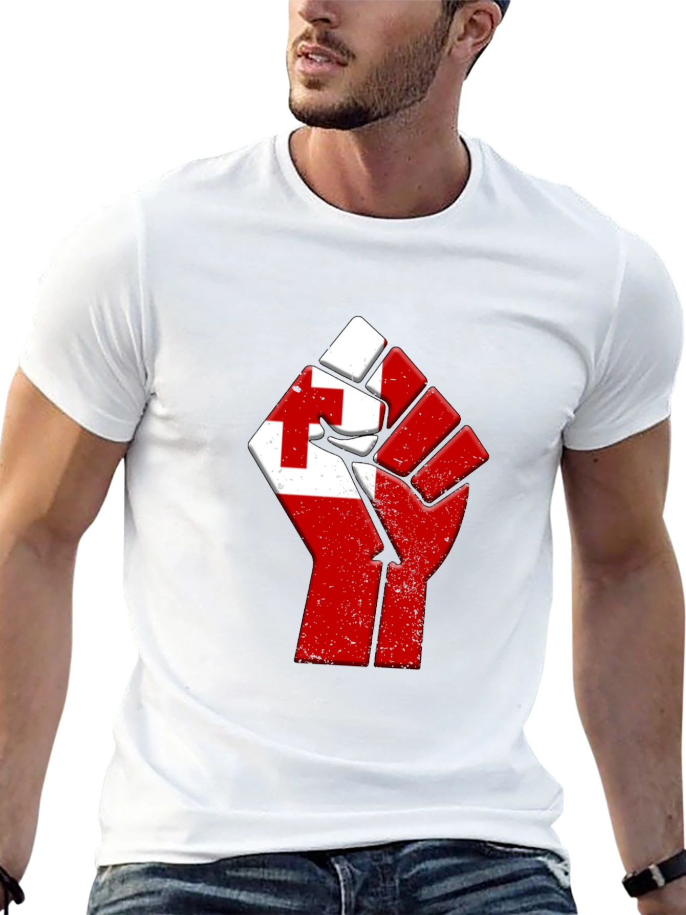 Tonga Flag Power Fist T-Shirt