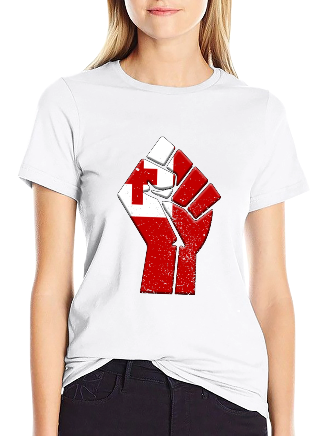 Tonga Flag Power Fist T-Shirt