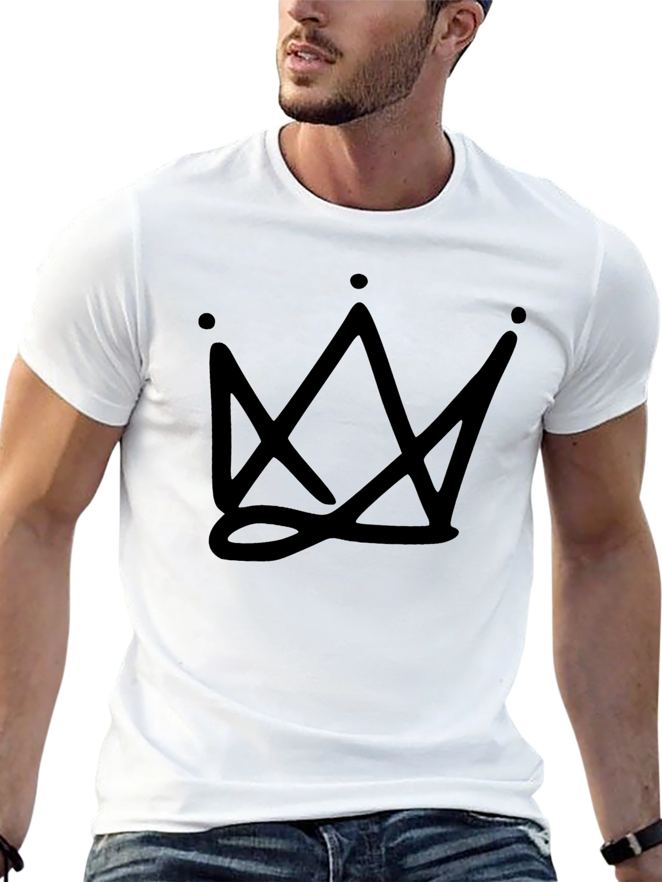 Crown Graphic Print Crew Neck T-Shirt